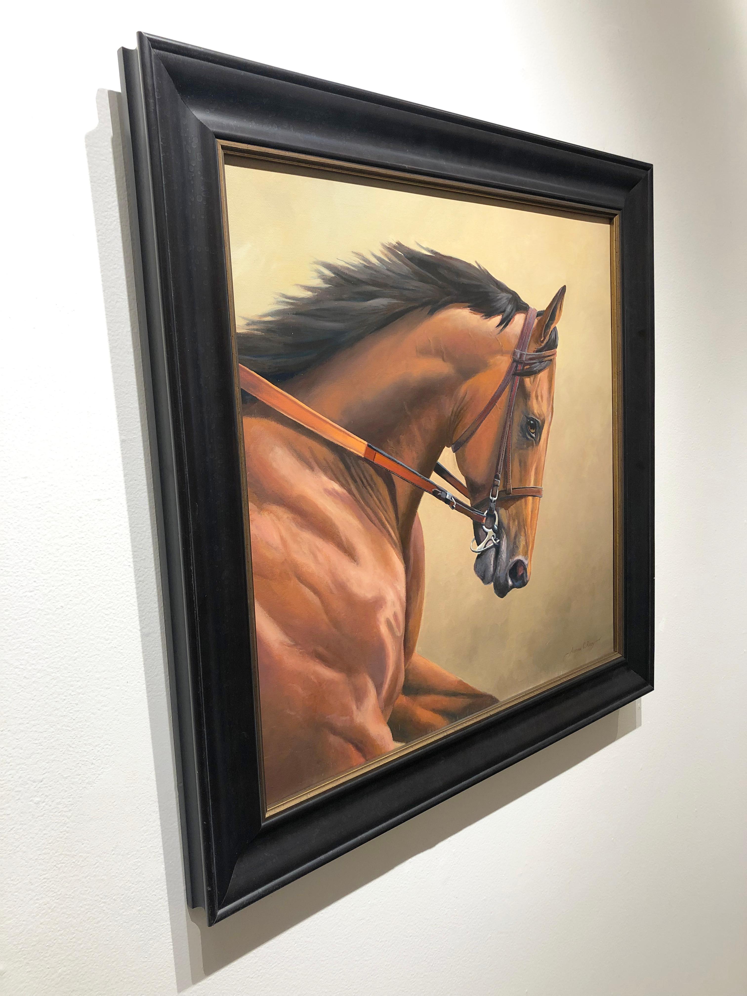 Adrian Rigby, „Grace of a Champion“, Ölgemälde eines amerikanischen Pharoah-Pferdes  im Angebot 2