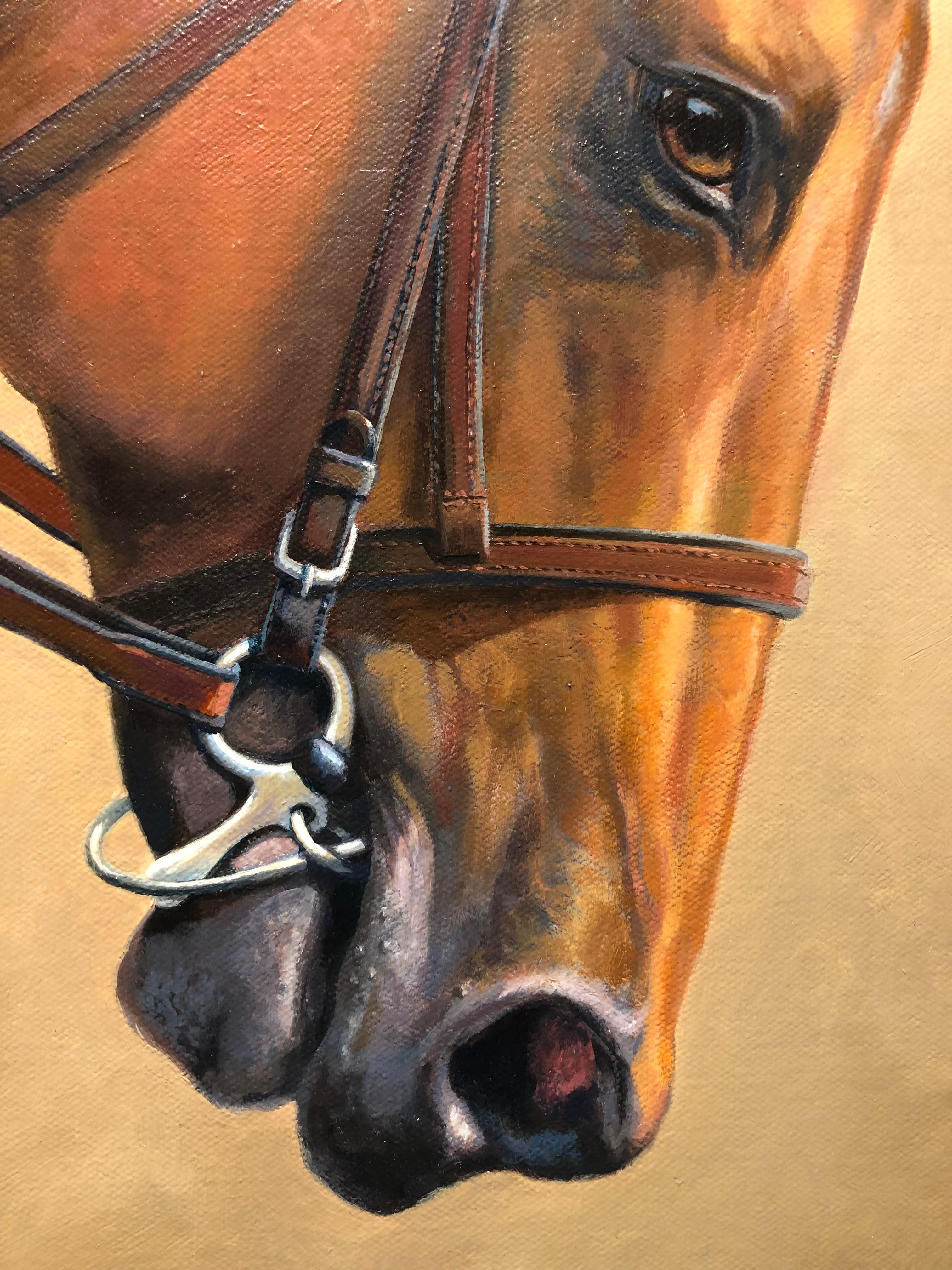 Adrian Rigby, „Grace of a Champion“, Ölgemälde eines amerikanischen Pharoah-Pferdes  im Angebot 5