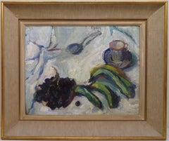 Original Mid 20thC English Oil Painting "Still Life Of Fruit" SLADE SCHOOL INT.