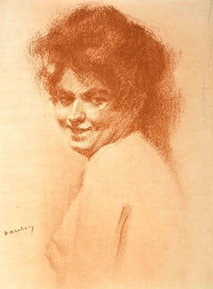 Tete de Femme - Héliogravure de A. Van Loey - 19e siècle