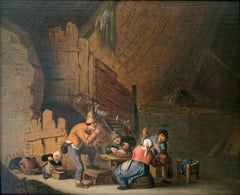 Lively rural scene, circle of Adriaen van Ostade, dated 1644.