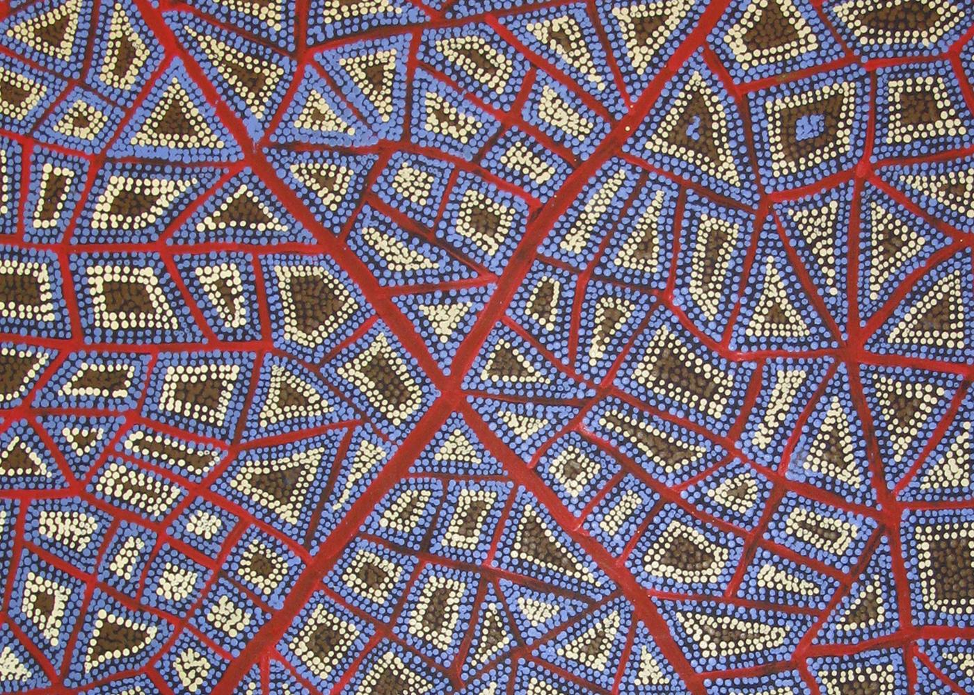 Adrian Young was a traditional Aboriginal man who painted at Tjarlirli Arts in Western Australia. He was one of community’s most senior men, and a very fine painter. He began his painting career at Papunya Tula Artists and stylistically, his art