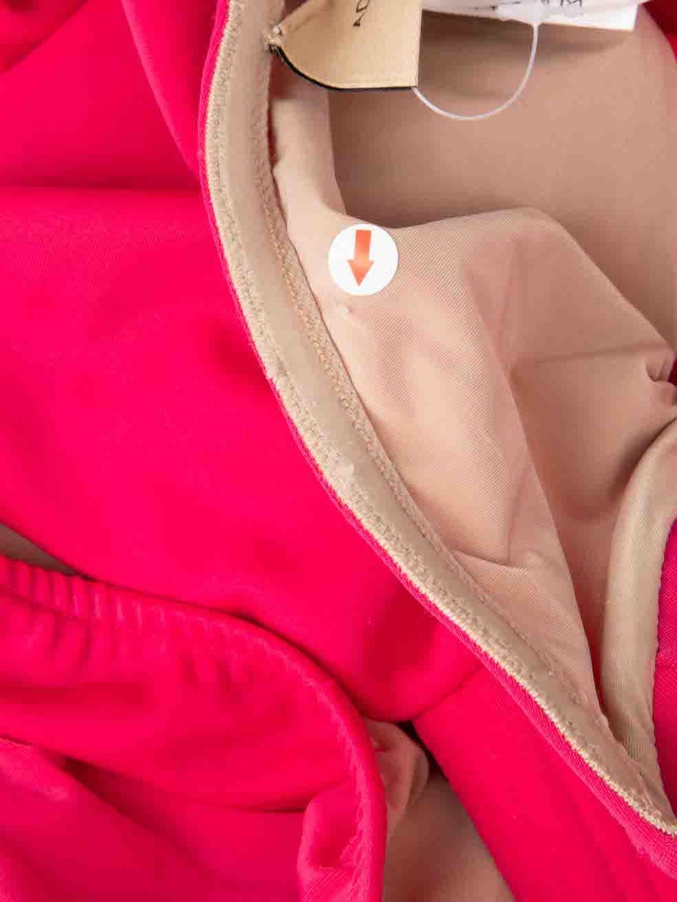Adriana Degreas Pink Matelassé Strapless Swimsuit Size L In New Condition For Sale In London, GB