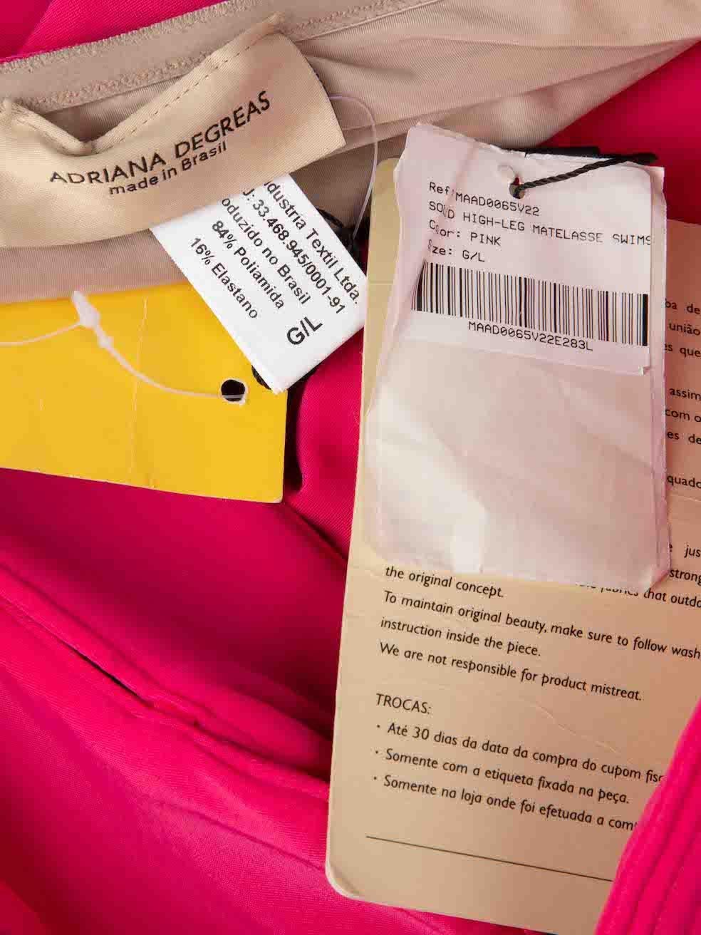 Adriana Degreas Pink Matelassé Strapless Swimsuit Size L For Sale 2