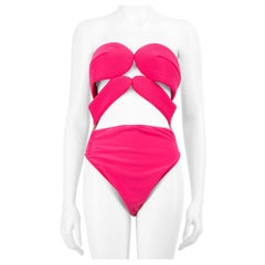 Adriana Degreas Rosa Matelassé Trägerloser Badeanzug Größe L