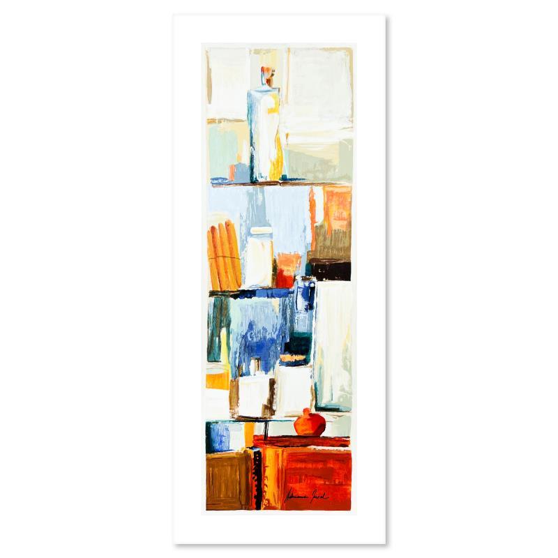 Adriana Naveh Print - "Bookcase II" Hand Signed, Numbered Limited Edition Serigraph