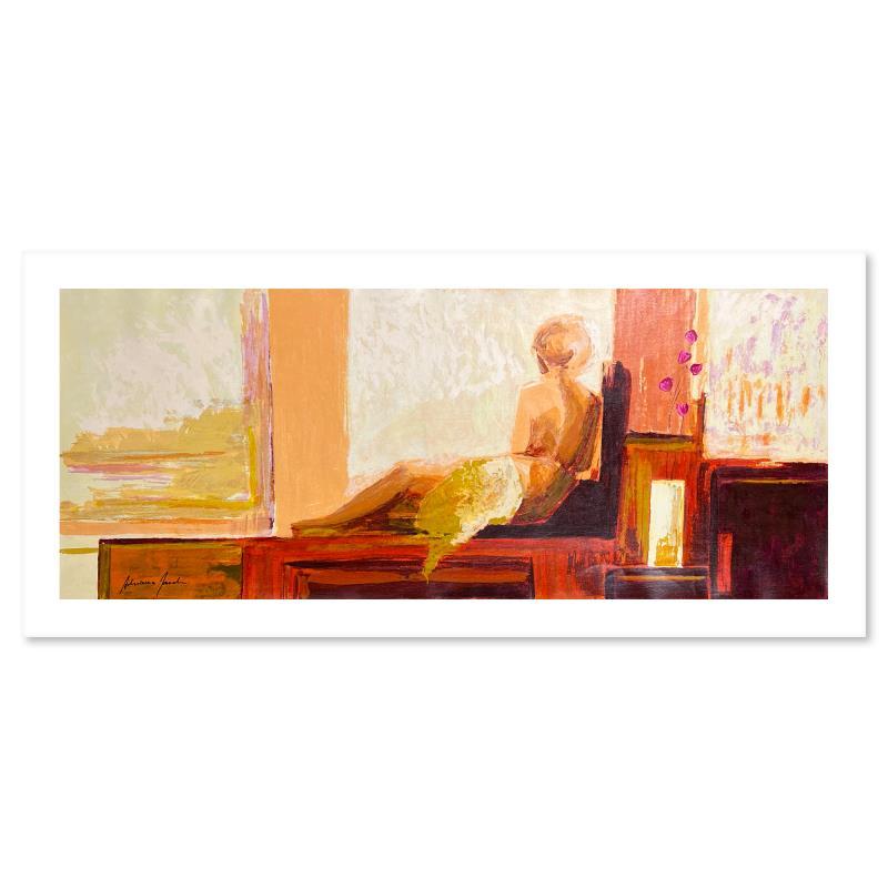 Adriana Naveh Print - "Relaxation" Hand Signed, Numbered Limited Edition Serigraph on Canvas