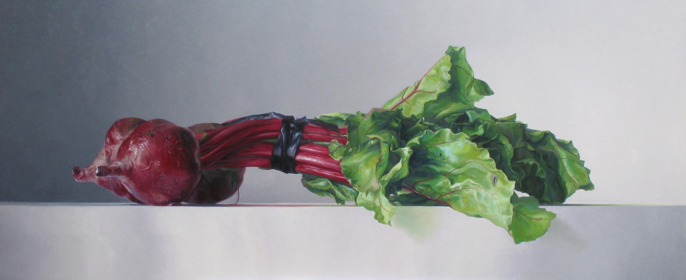 Adriana van Zoest Still-Life Painting – Beet- Zeitgenössisches niederländisches Stillleben mit Gemüse aus dem 21. Jahrhundert