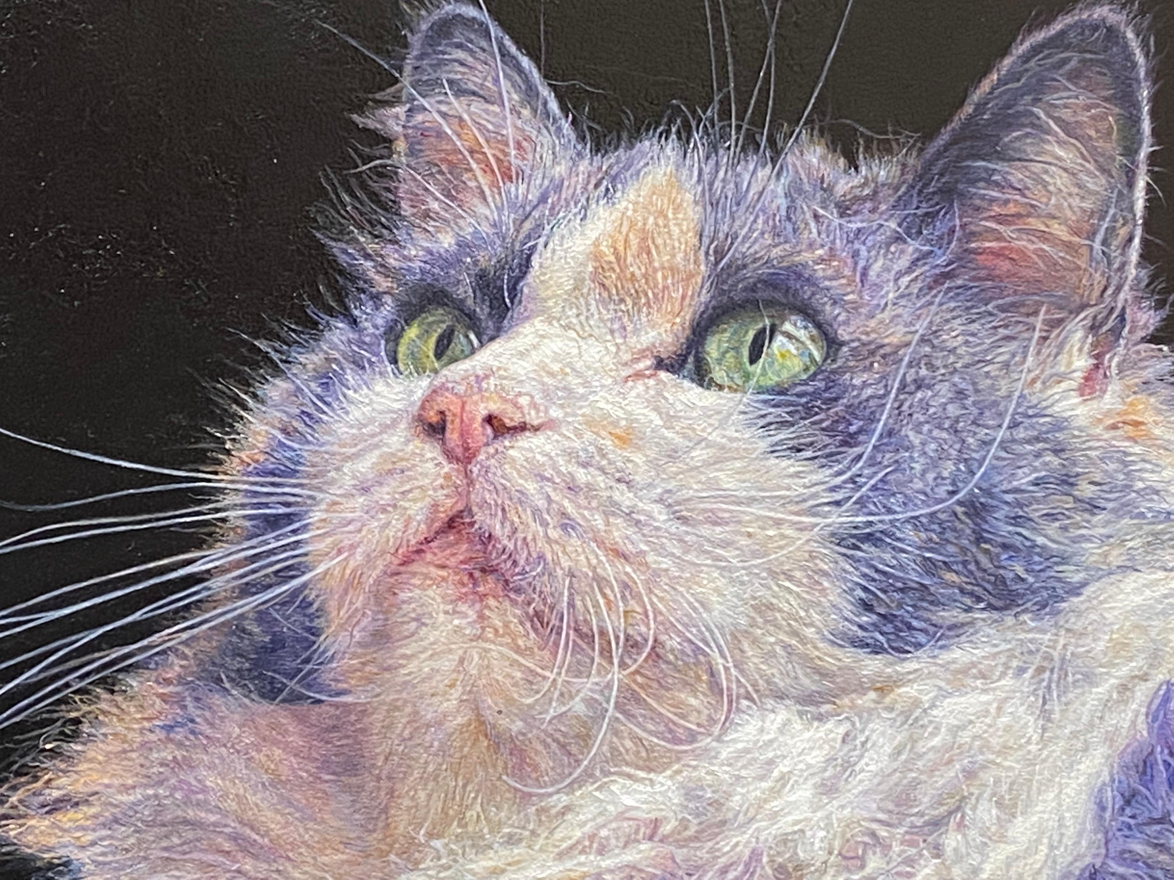 Belle II- 21st Century Contemporary Dutch Portraitpainting of a cat 2
