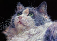 Belle II- 21st Century Contemporary Dutch Portraitpainting of a cat