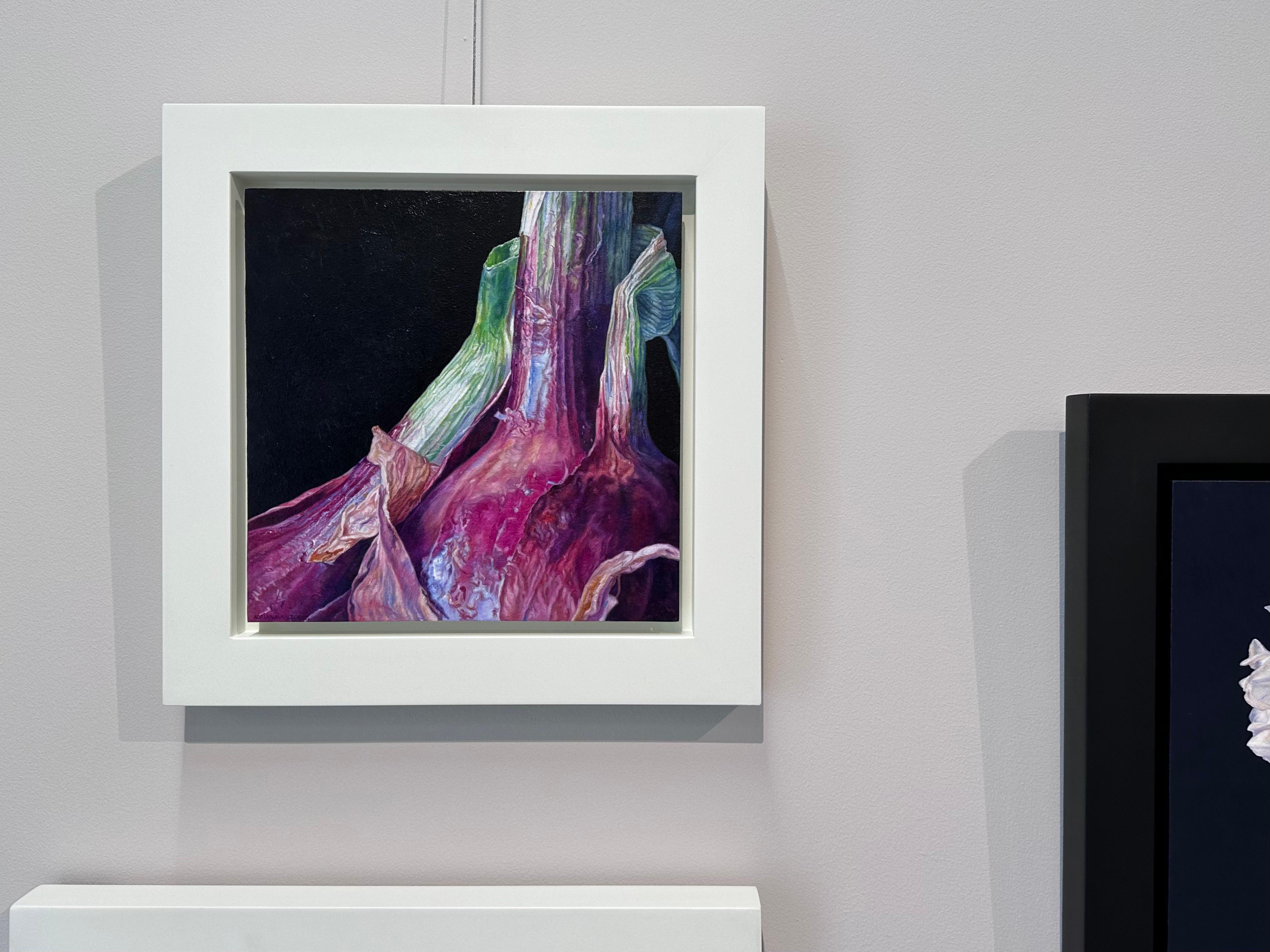 Dettaglio Cipolla Rossa - 21° secolo  Pittura iperrealista contemporanea di nature morte in vendita 1