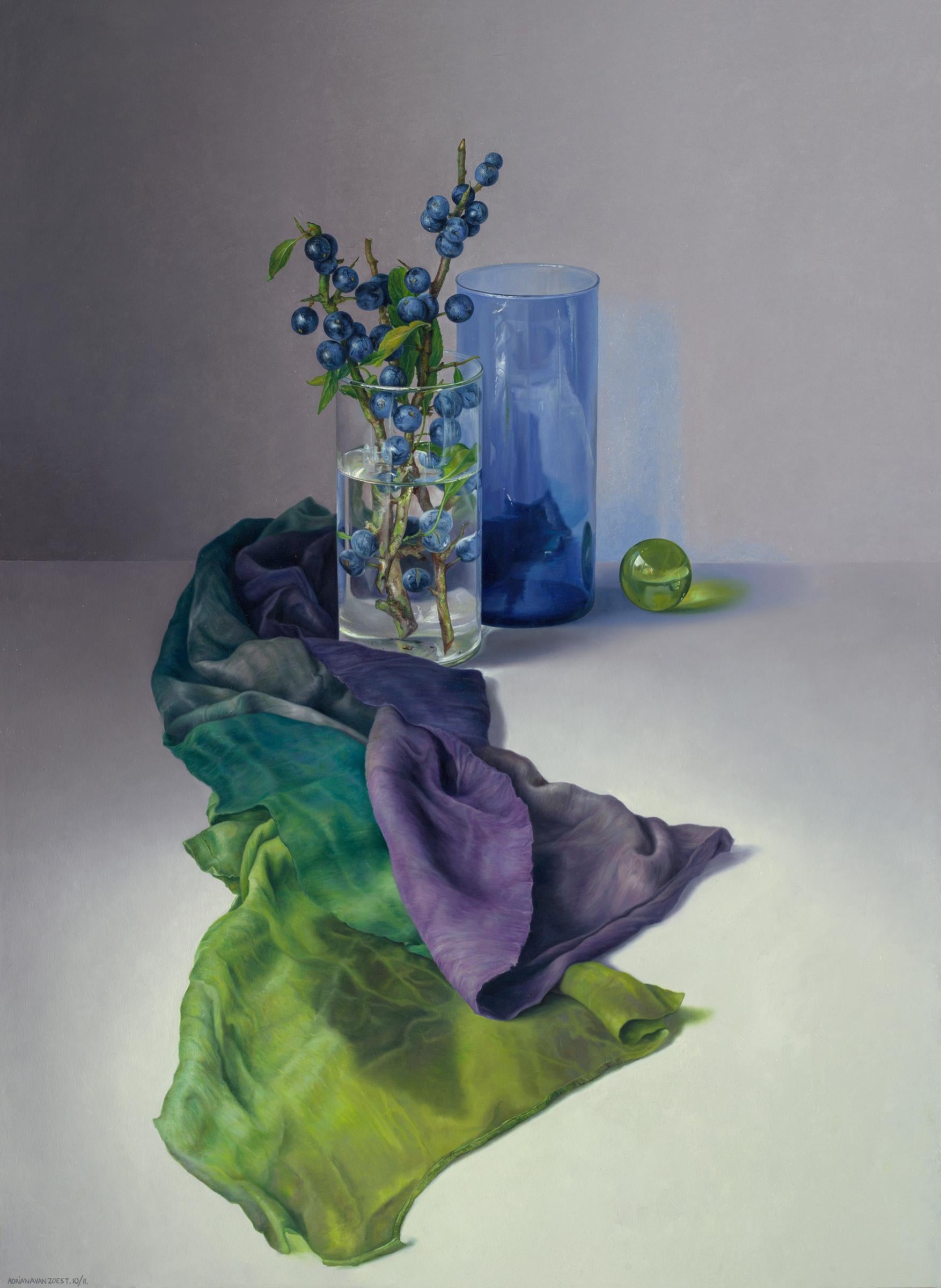 Adriana van Zoest Still-Life Painting - The Big Blackthorn- 21st Century Contemporary Dutch Still-life of Vegetables
