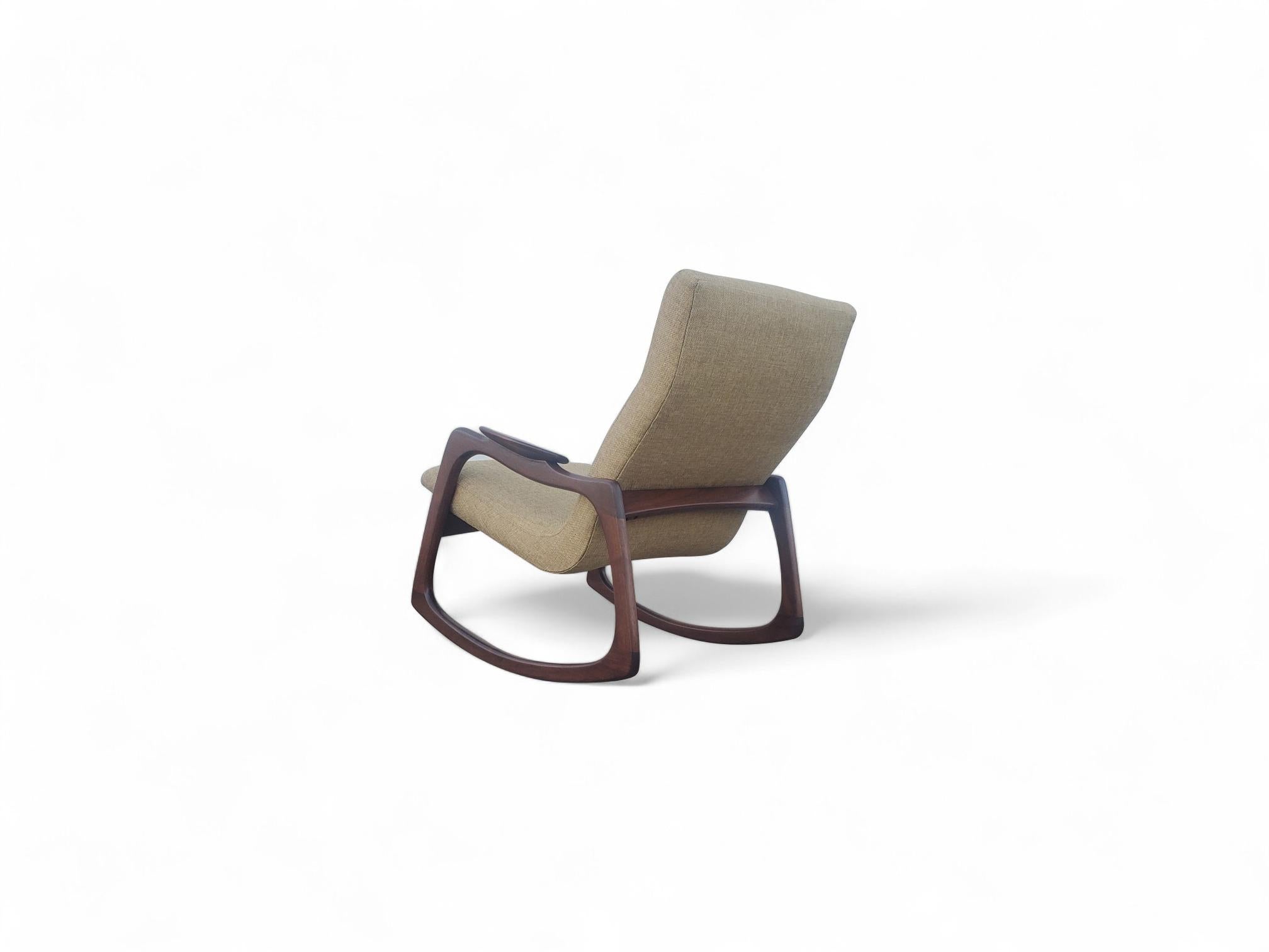 Upholstery Adriane Pearsall for Craft Associates Sculptural Rocking Chair For Sale