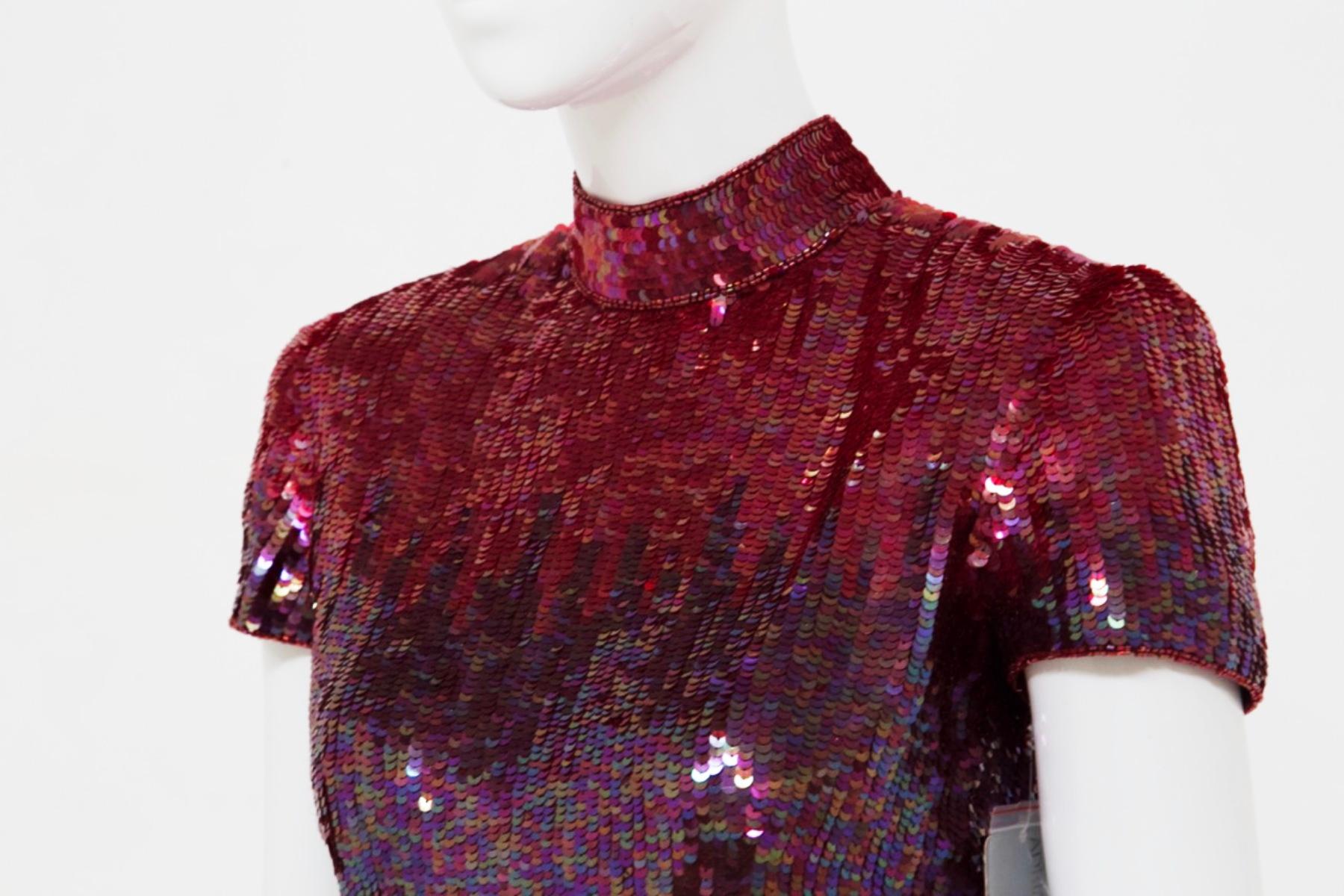 Adrianna Papéll Vintage Sequin Top For Sale 2