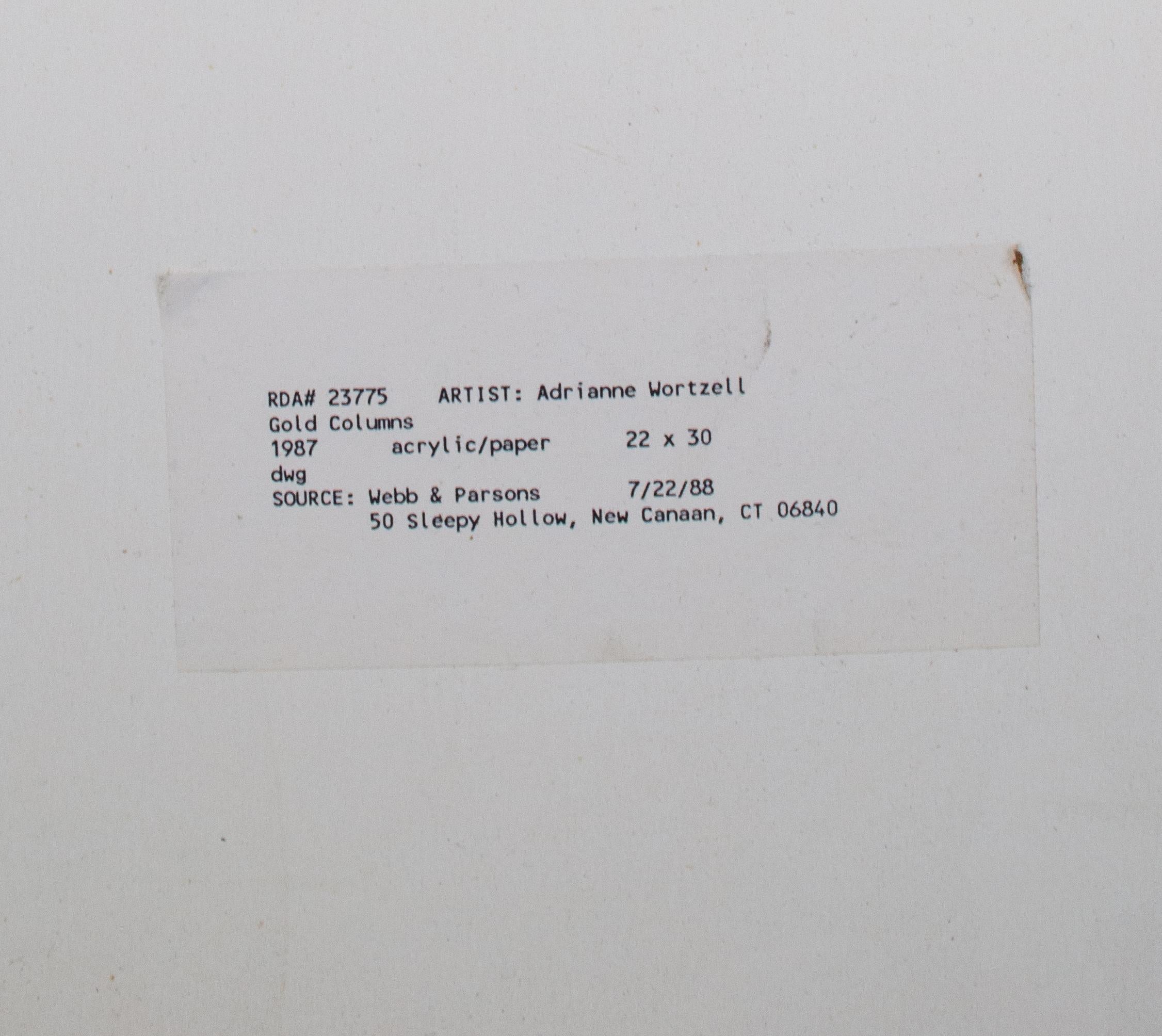 1987 Adrianne Wortzel Acryl auf Papier im Angebot 3