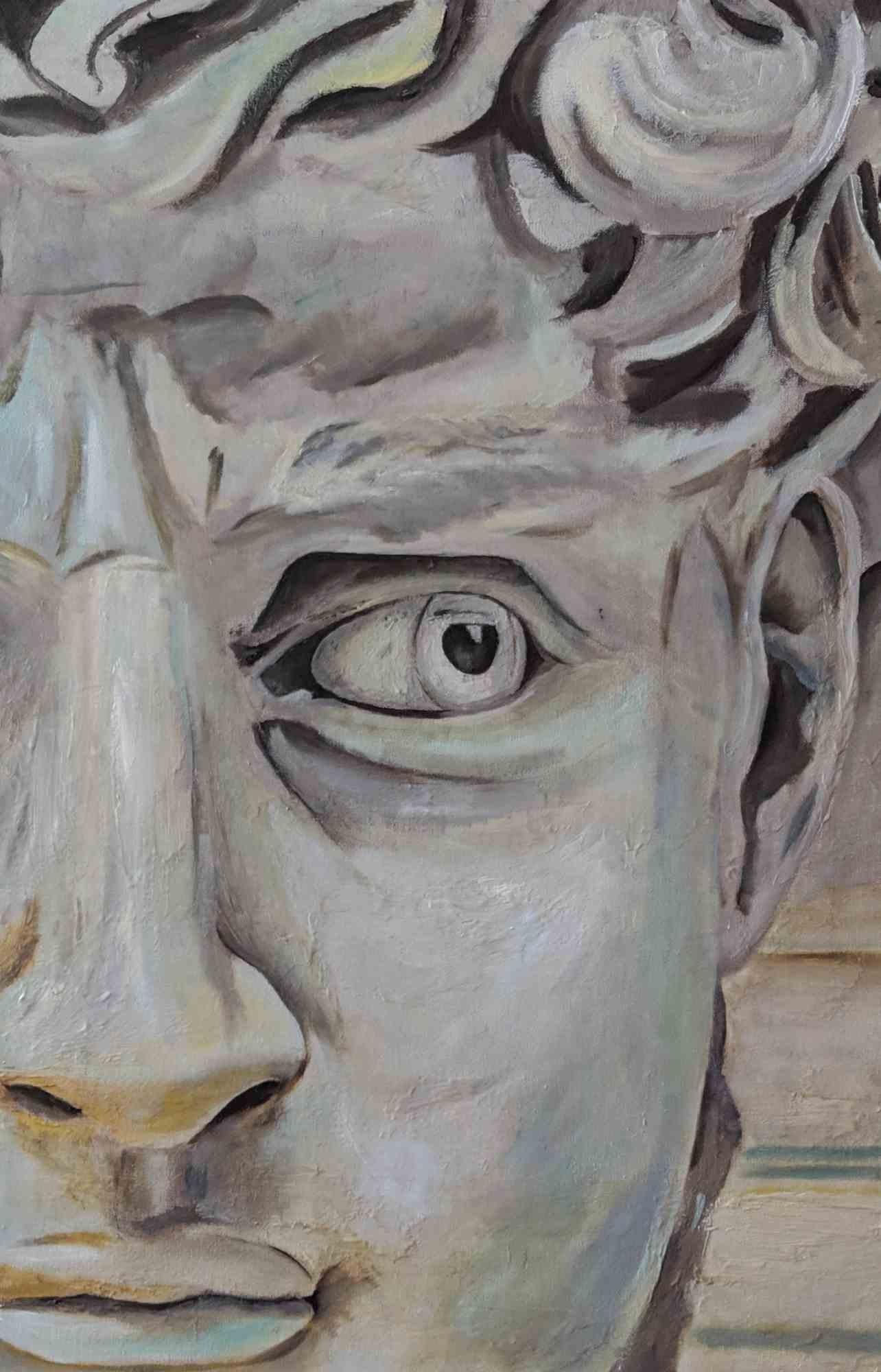 Davide''s Gaze – Malerei von Adriano Bernetti da Vila – 2018
