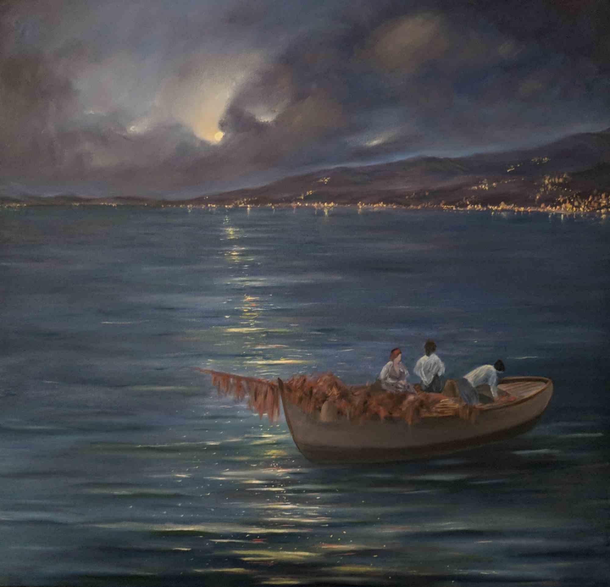 Lights in the Gulf - Painting by Adriano Bernetti da Vila - 2018