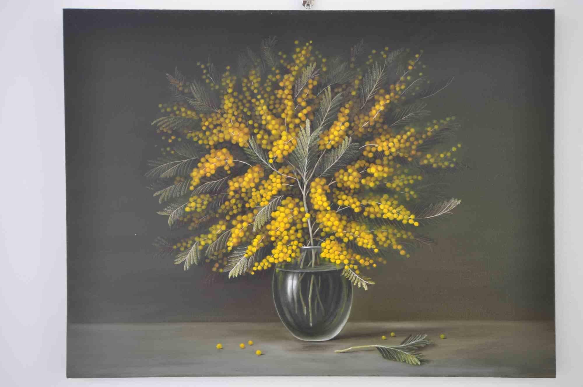 Mimosa 4 is an original artwork realized by the Italian artist Adriano Bernetti da Vila in 2018.

Hand-signed oil on canvas 60 x 80 cm. The artwork is a representation of a Mimosa bloomed in the month of February to announce the coming of