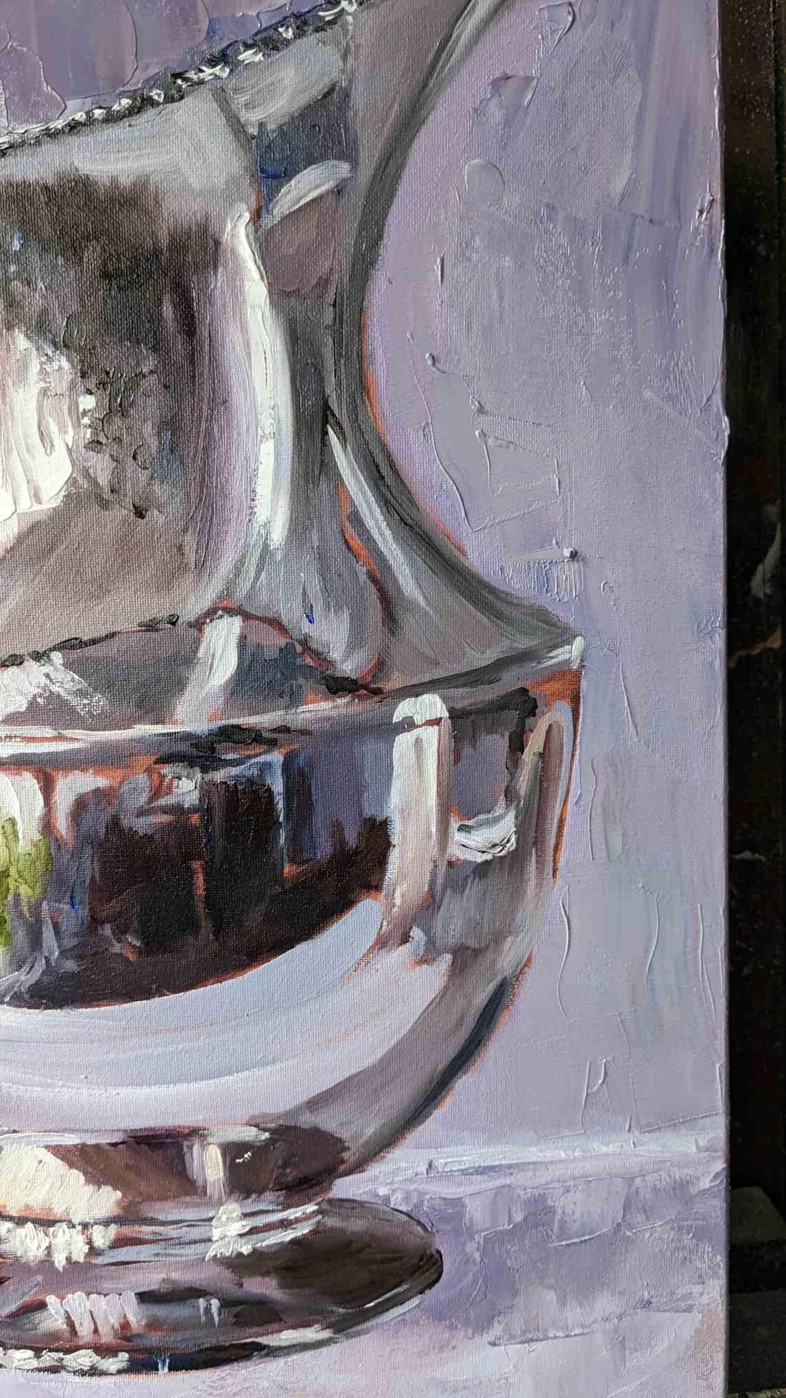 Teekanne – Ölfarbe von Adriano Bernetti Da Vila – 2024 (Moderne), Painting, von Adriano Bernetti da Vila