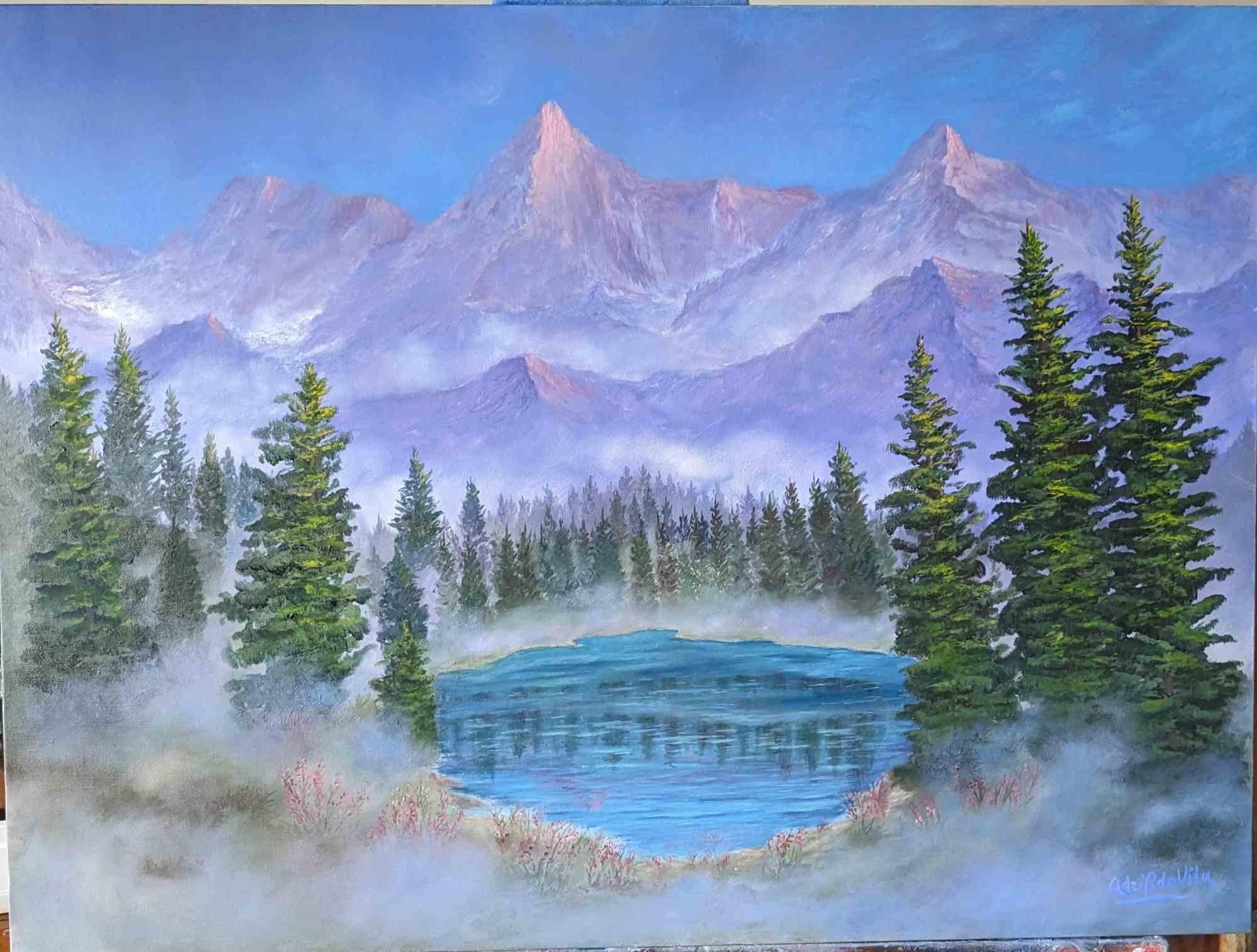 The Caress of Dawn - Ölgemälde von Adriano Bernetti Da Vila - 2023 – Painting von Adriano Bernetti da Vila