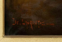 Man with a Glass of Wine - Painting by Adriano De Laurentis - mid-20th Century