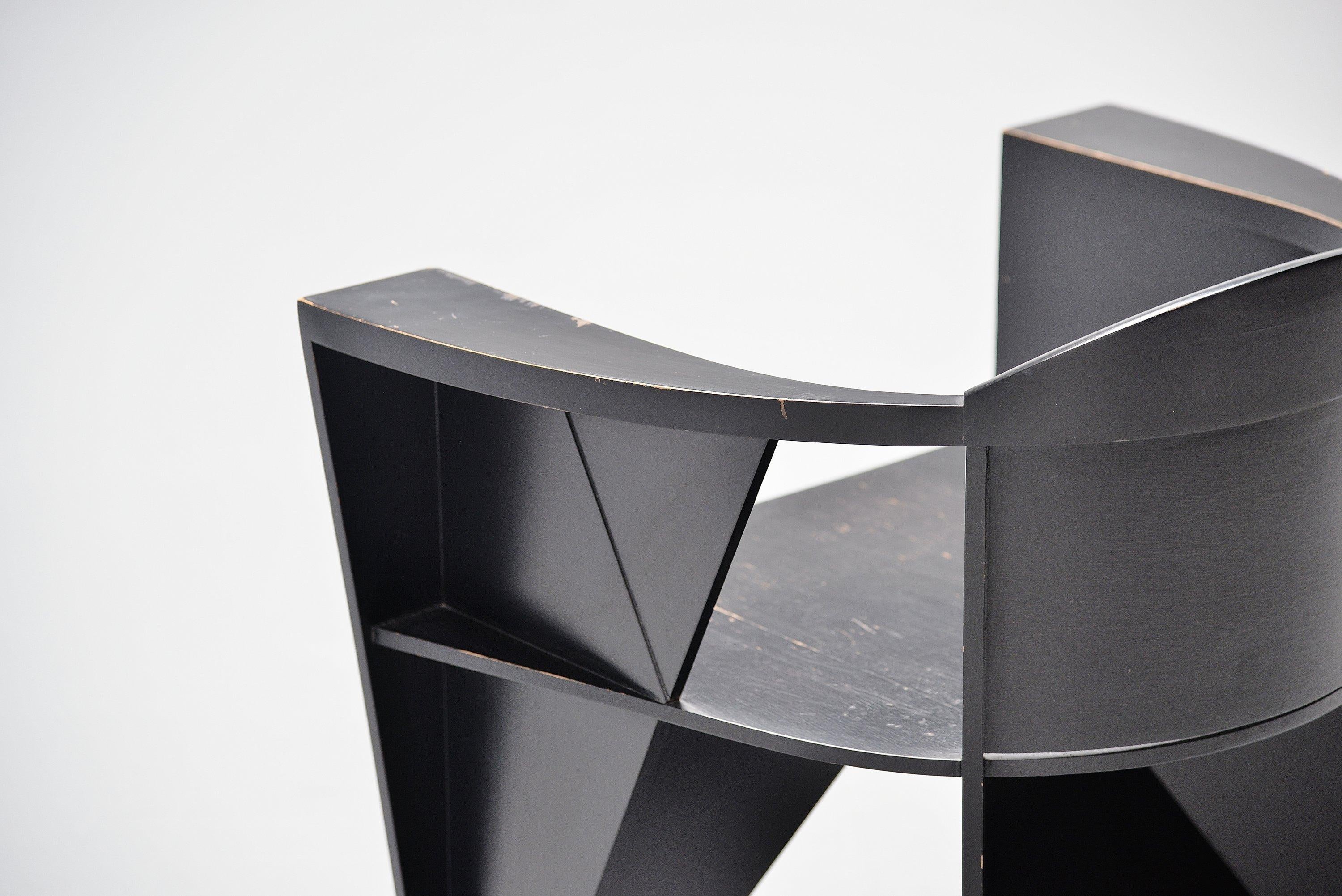 Post-Modern Adriano e Paolo Suman Giorgetti Constructivist Armchair, 1984