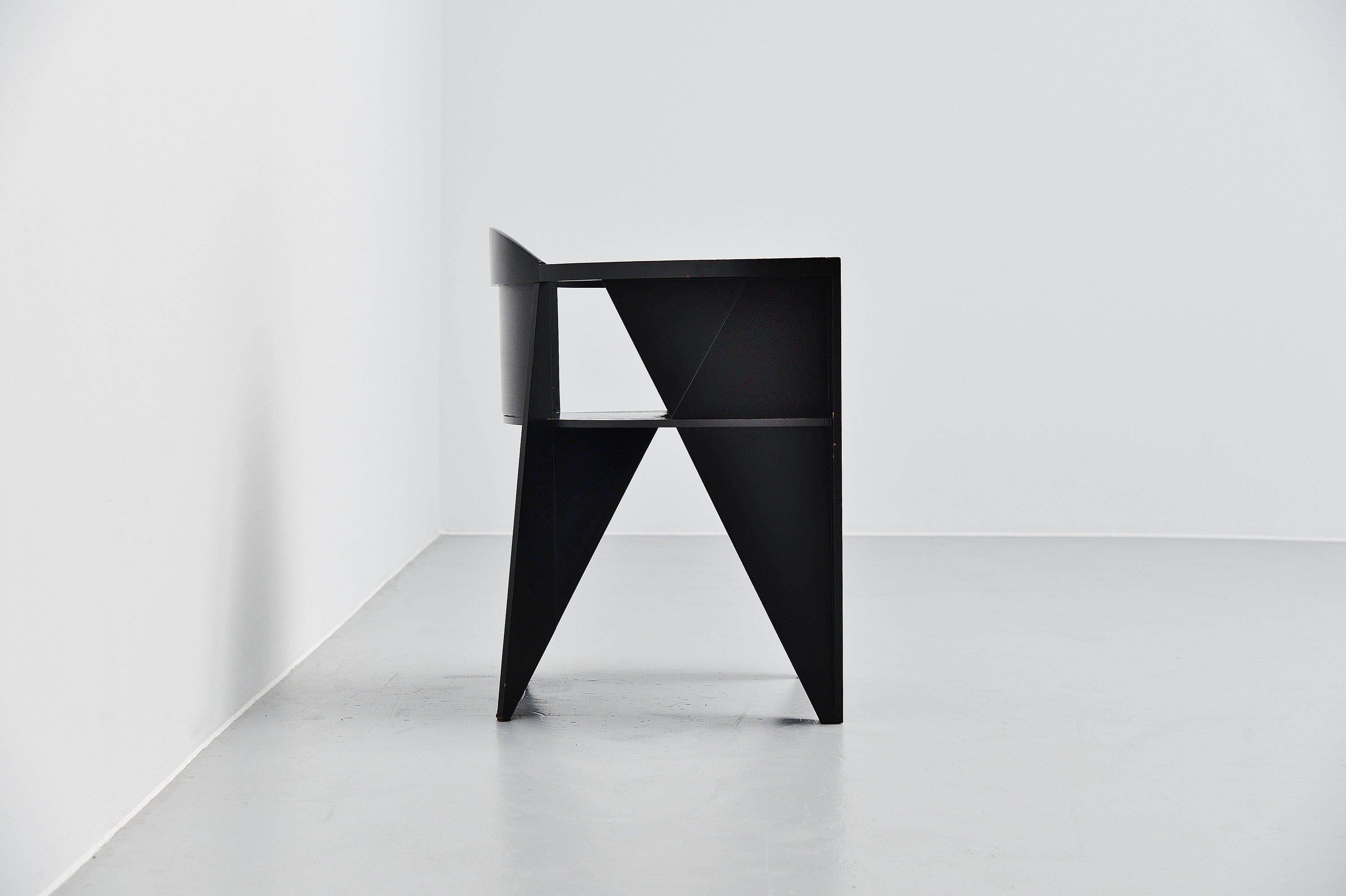 Adriano e Paolo Suman Giorgetti Constructivist Armchair, 1984 In Good Condition In Roosendaal, Noord Brabant