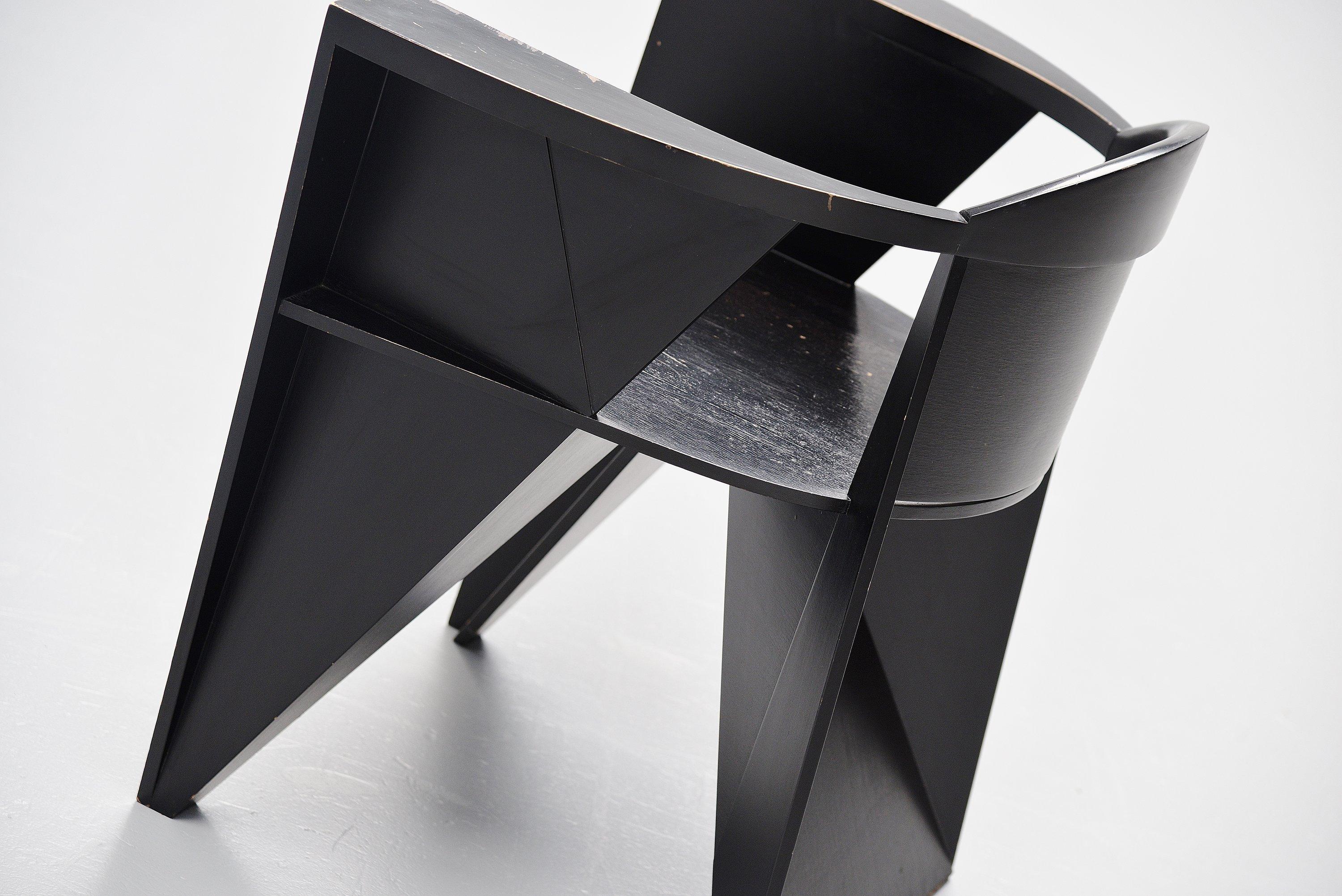 Plywood Adriano e Paolo Suman Giorgetti Constructivist Armchair, 1984