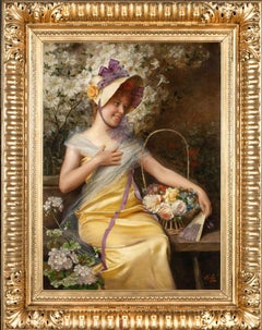 Adriano Goby Oil Portrait of a Romantic Lady