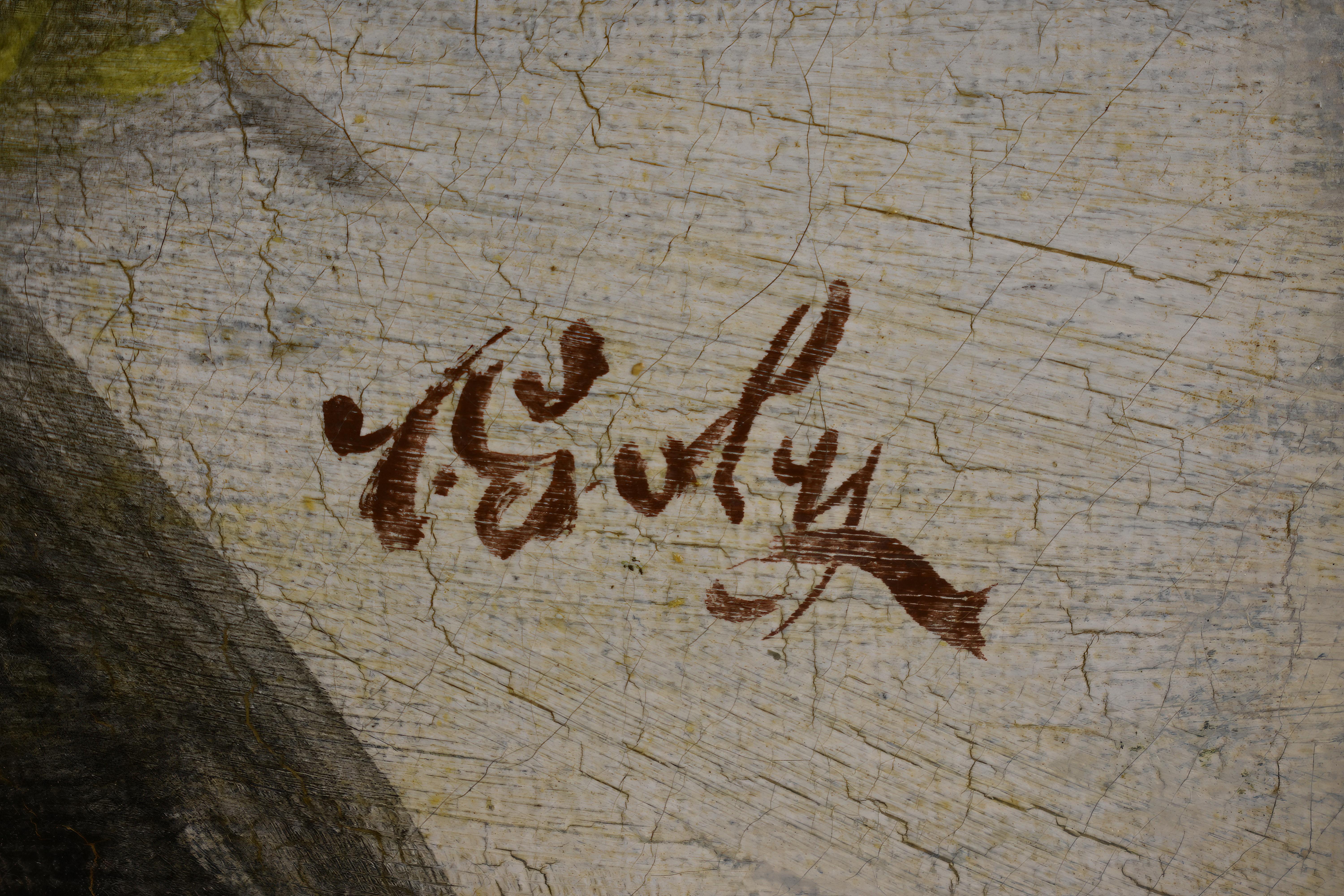 Bellissimo ritratto di due donne in stile Liberty italiano - Painting di Adriano Goby