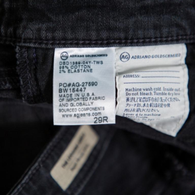 Adriano Goldschmied Dark Grey Denim Distressed Skinny Ankle Length Jeans M In Good Condition For Sale In Dubai, Al Qouz 2