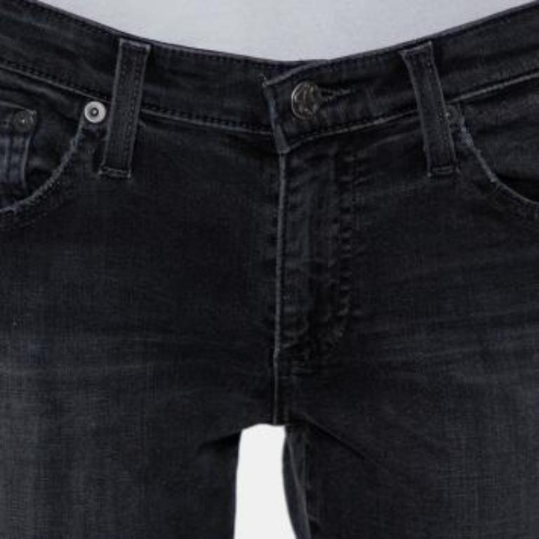 Adriano Goldschmied Dark Grey Denim Distressed Skinny Ankle Length Jeans M For Sale 4