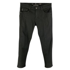 ADRIANO GOLDSCHMIED Size 32 Black Cotton Polyurethane Slim Jeans