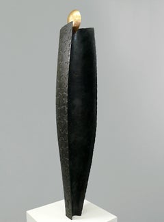 Adriano Leverone "Stele Concavo" Unique Piece Bronze Contemporary Art Sculpture