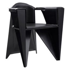 Adriano & Paolo Suman Black Armchair, 1984