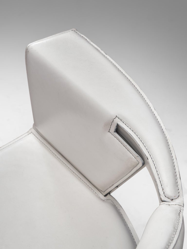 Post-Modern Adriano & Paolo Suman Sculptural White Armchair