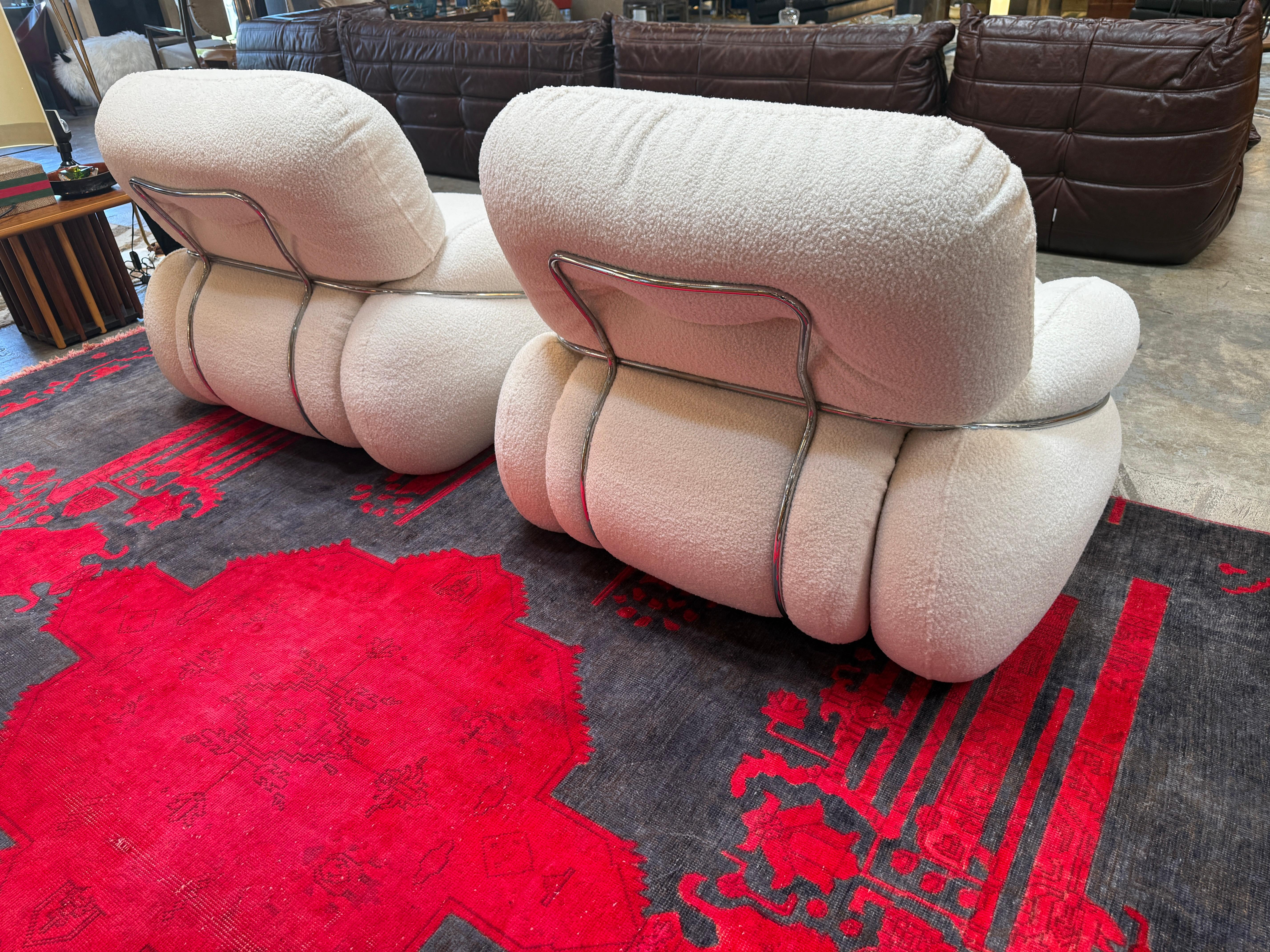 Adriano Piazzesi Lounge Chairs, Italy, 1970s In condizioni buone in vendita a Los Angeles, CA