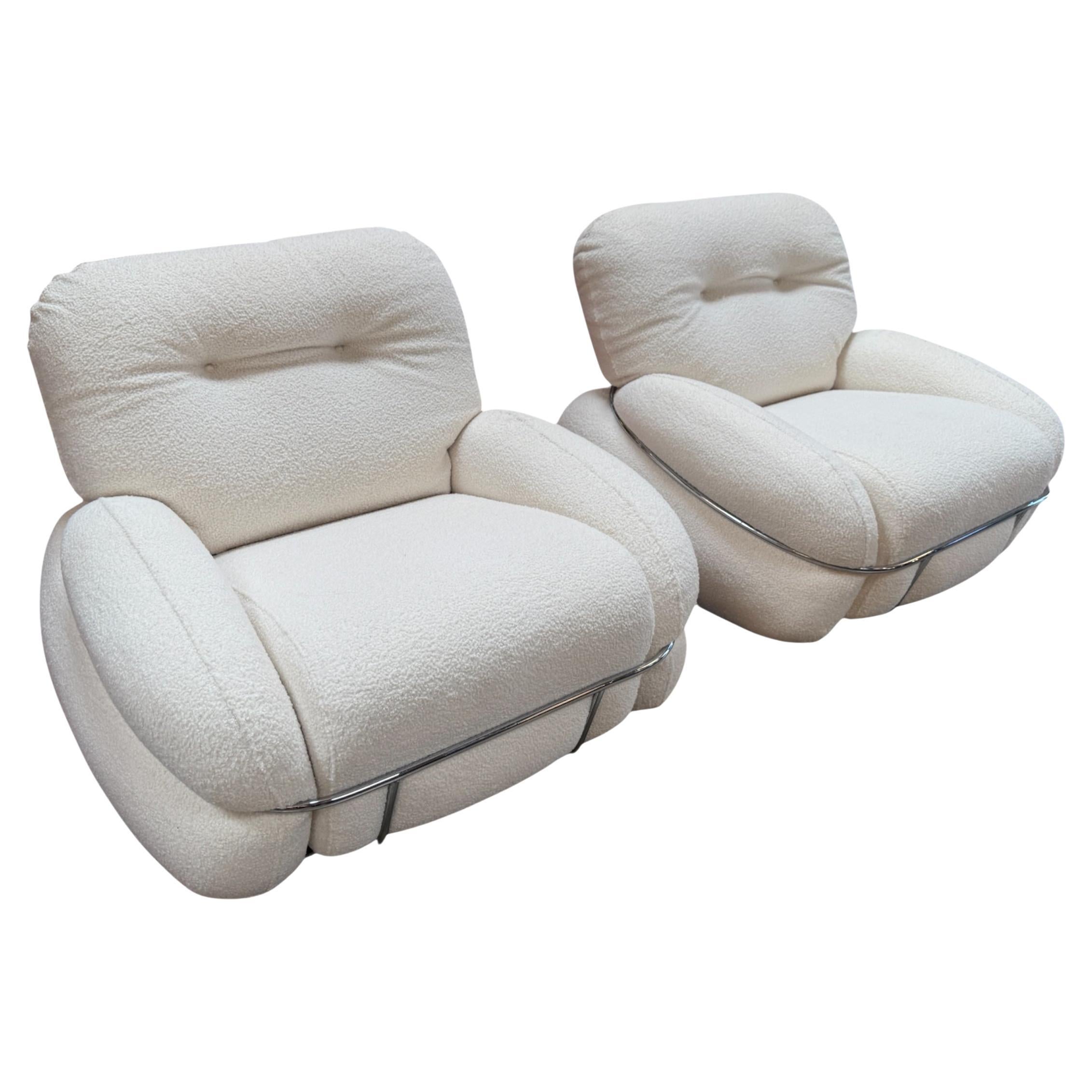 Adriano Piazzesi Lounge Chairs, Italy, 1970s
