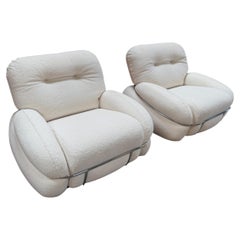 Adriano Piazzesi Lounge Chairs, Italy, 1970s
