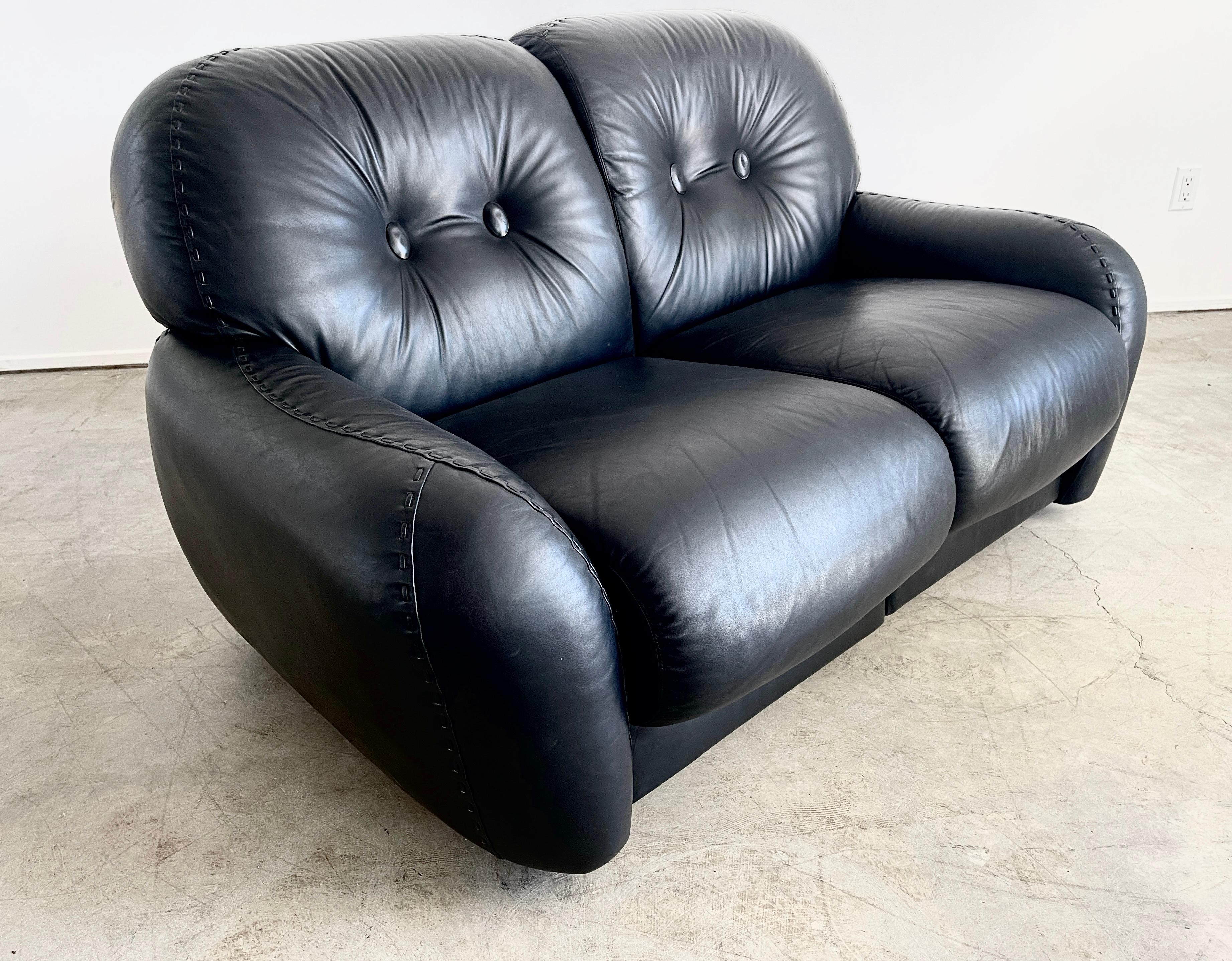 Late 20th Century Adriano Piazzesi Loveseat For Sale