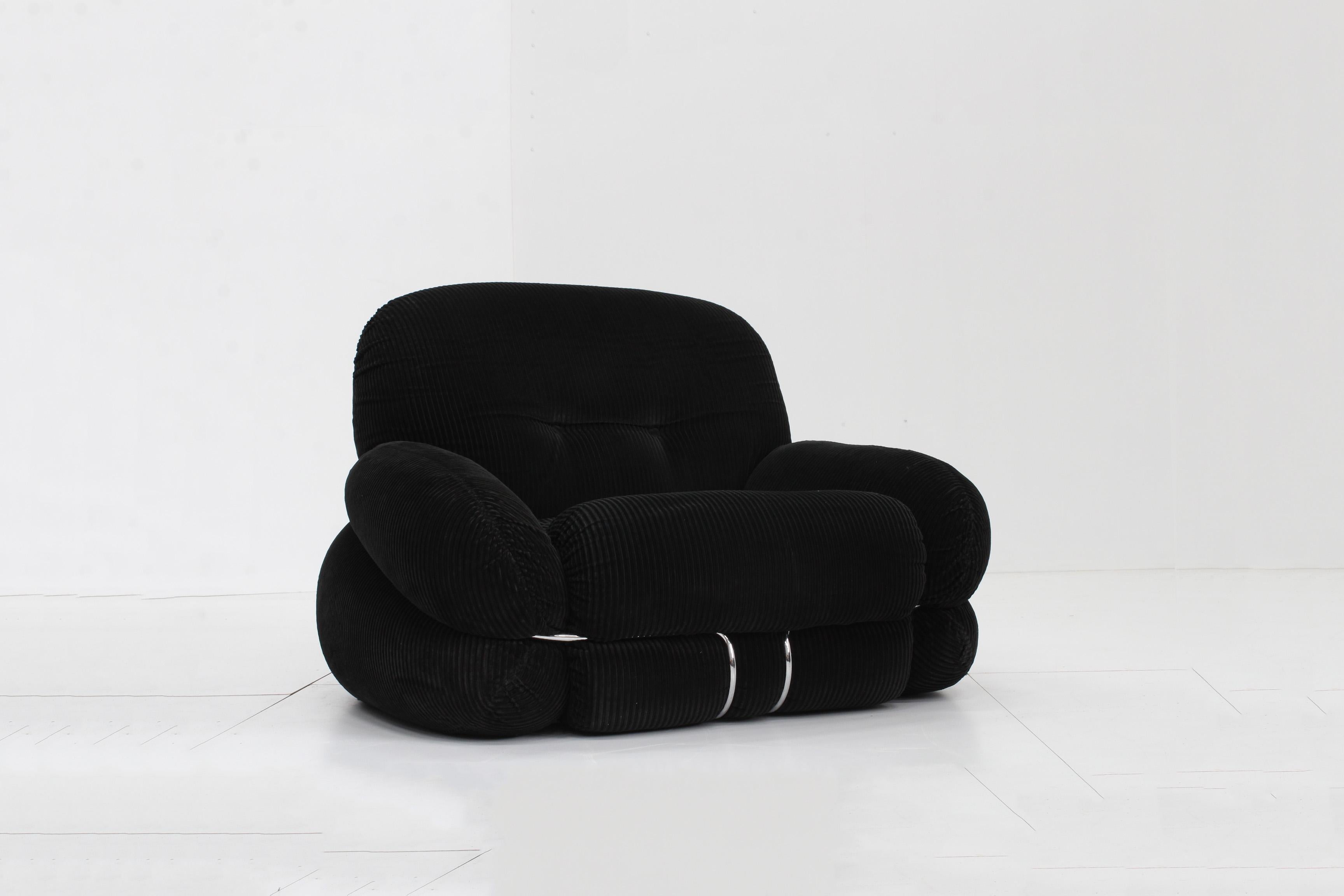 Mid-Century Modern Adriano Piazzesi Okay Armchair, 1970s, Italy