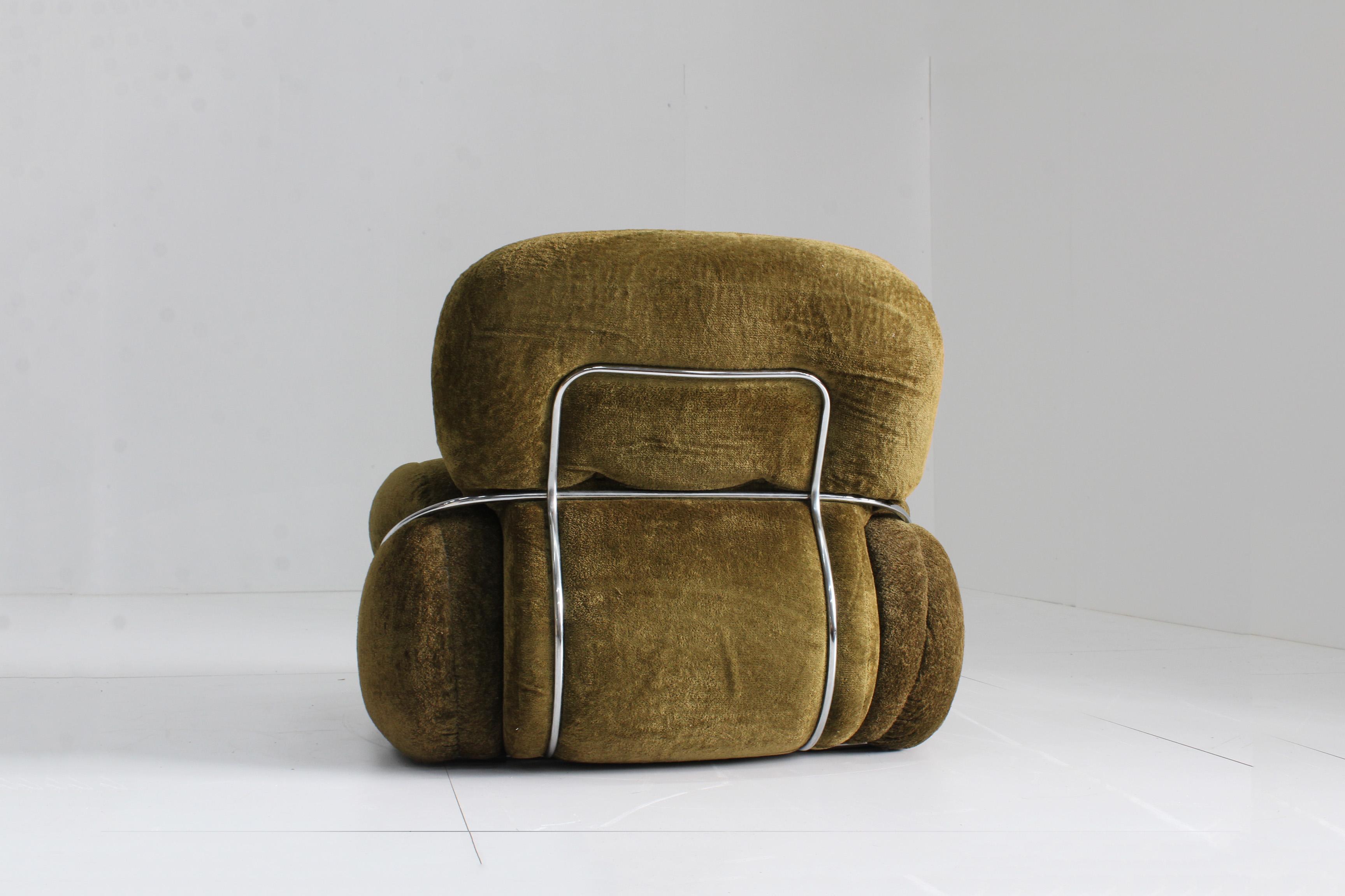 Late 20th Century Adriano Piazzesi Okay Armchair, 1970s, Italy