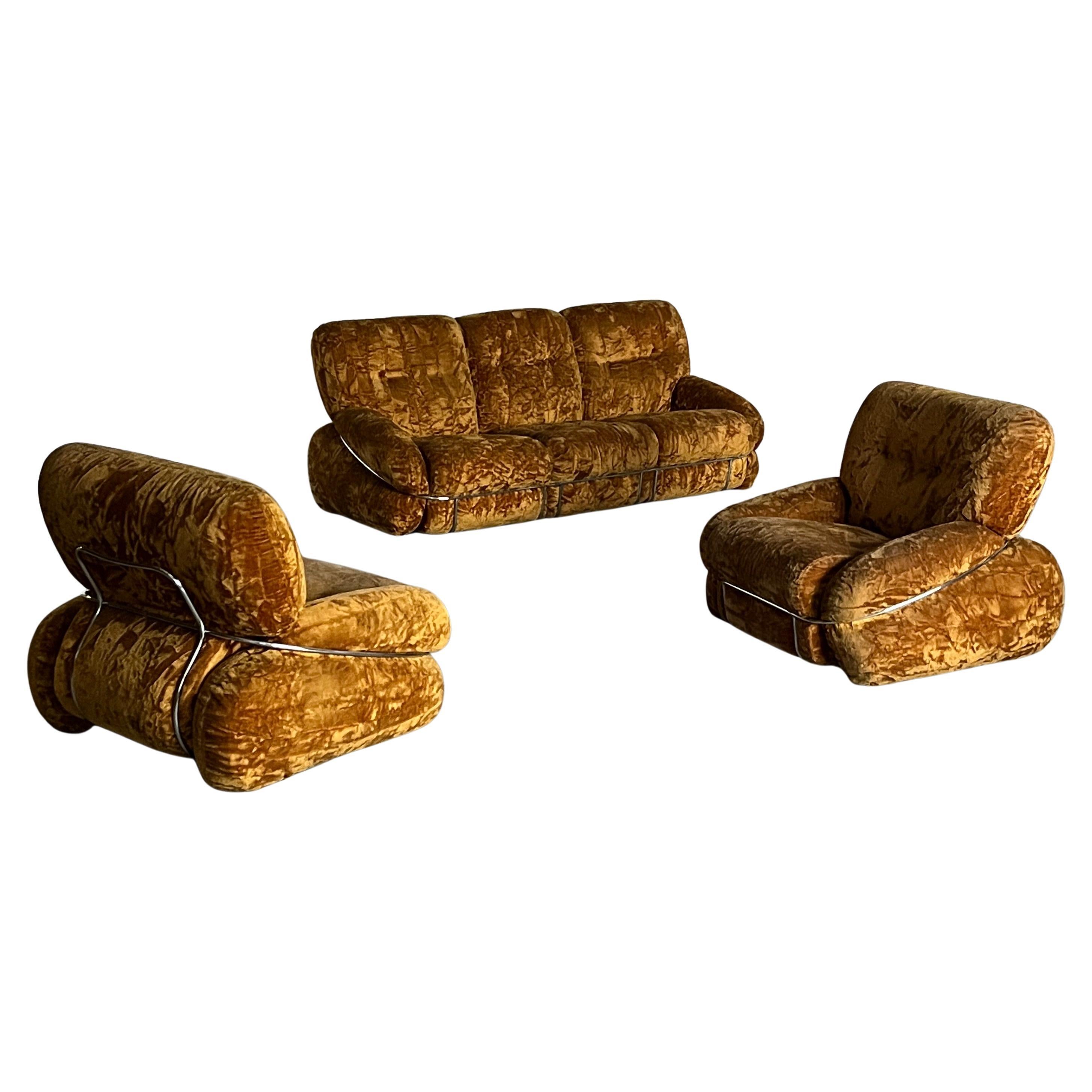 Adriano Piazzesi 'Okay' Seating Set, Iconic Mid-Century Design, 1970s