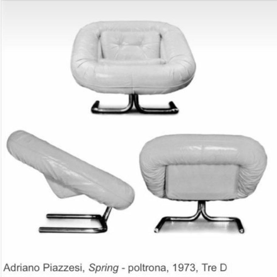 Adriano Piazzesi Pair of Spring Lounge Chairs for TreD, Italy 1973 3