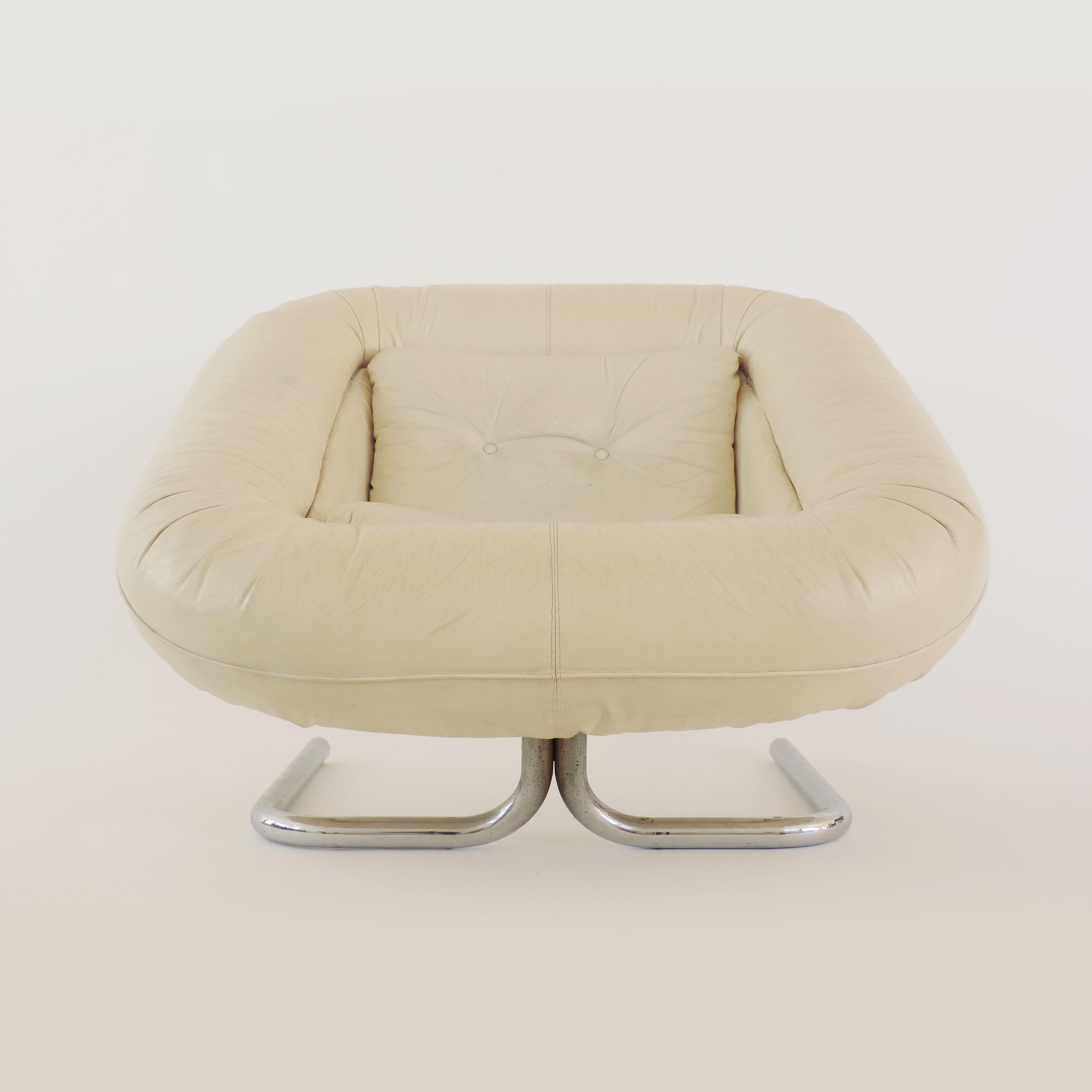 Adriano Piazzesi Pair of Spring Lounge Chairs for TreD, Italy 1973 In Good Condition In Milan, IT