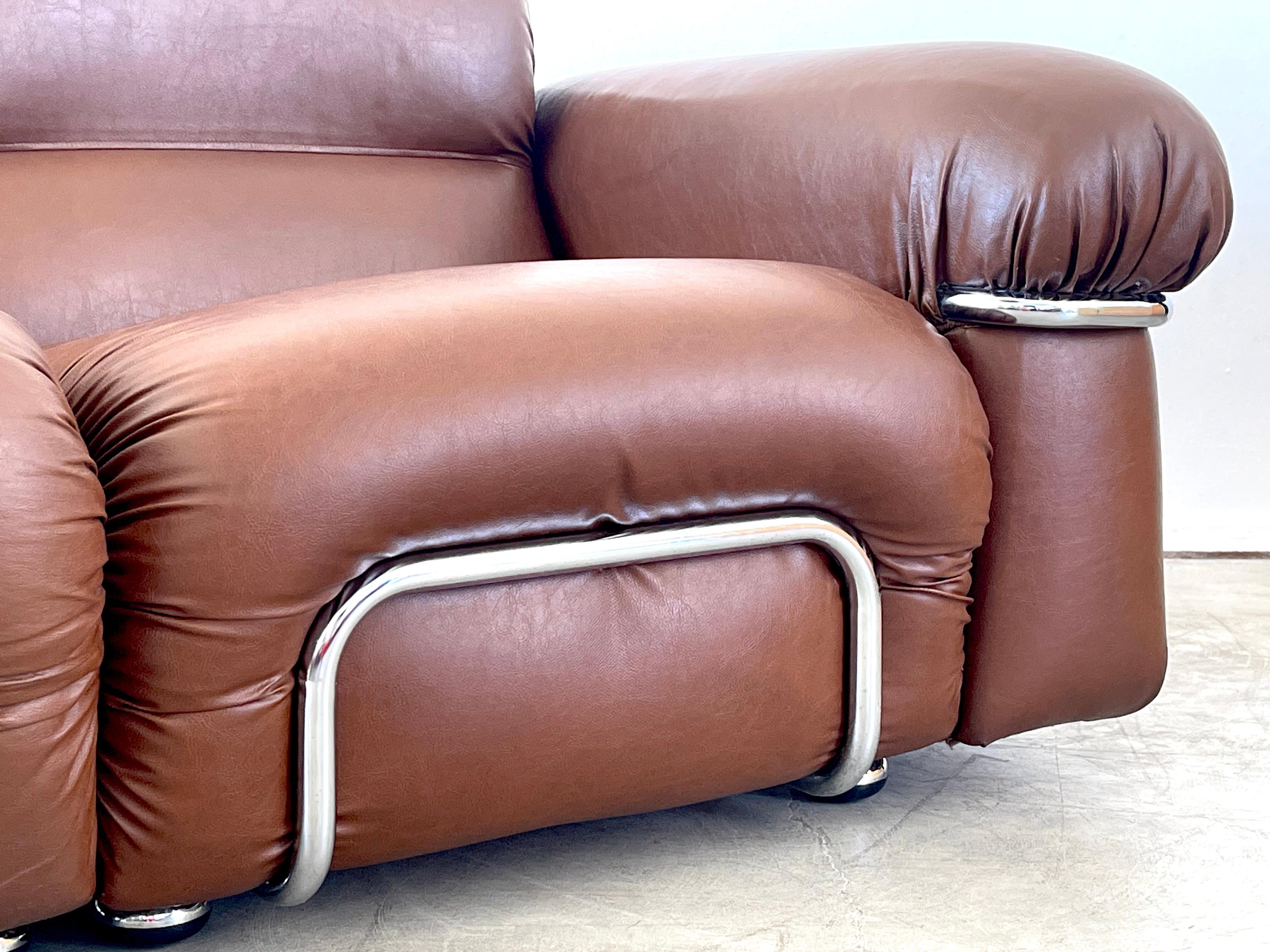 Leather Adriano Piazzesi Sofa For Sale