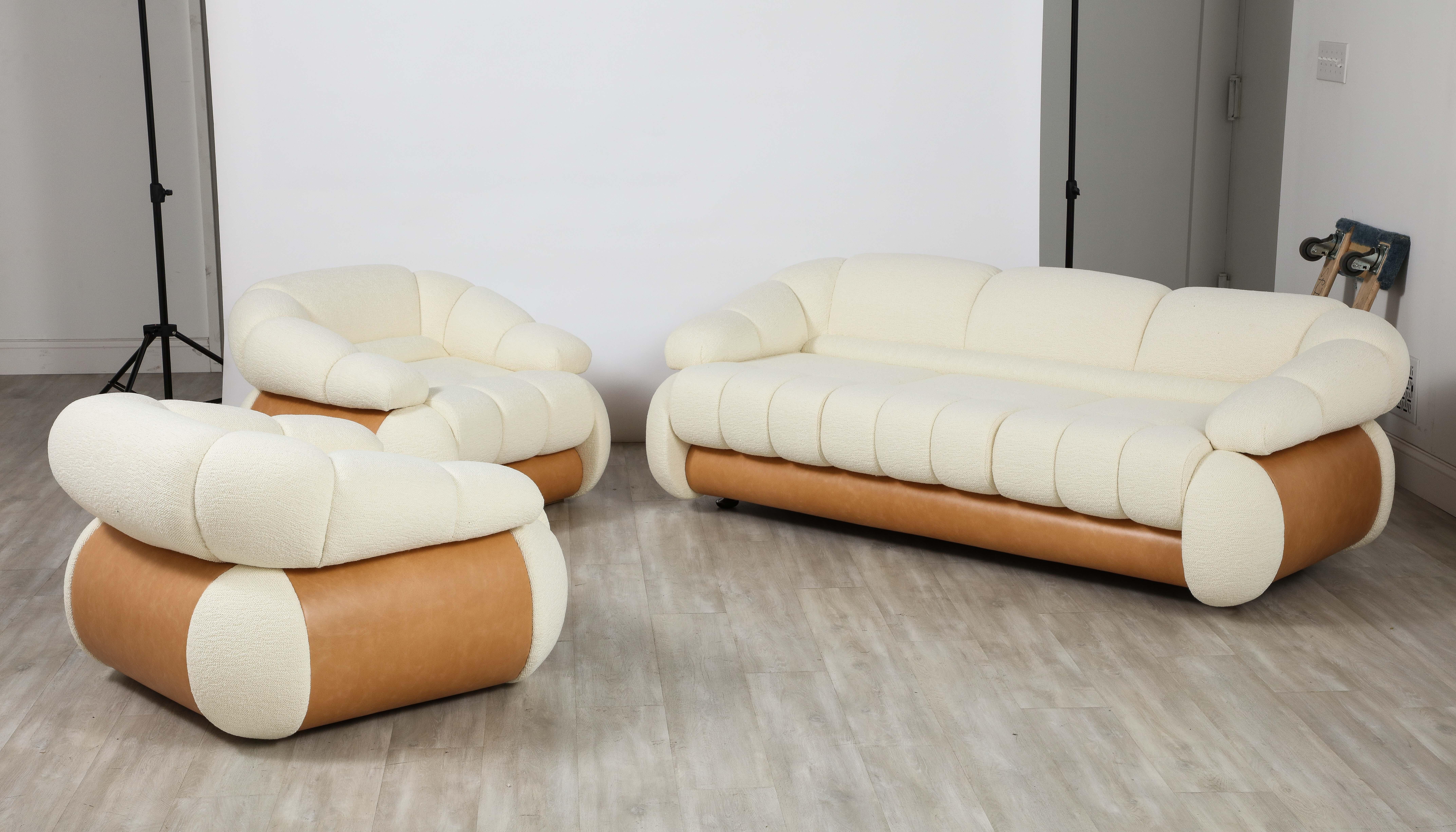 Adriano Piazzesi Italian 1970's Channel Tufted Sofa For Sale 7