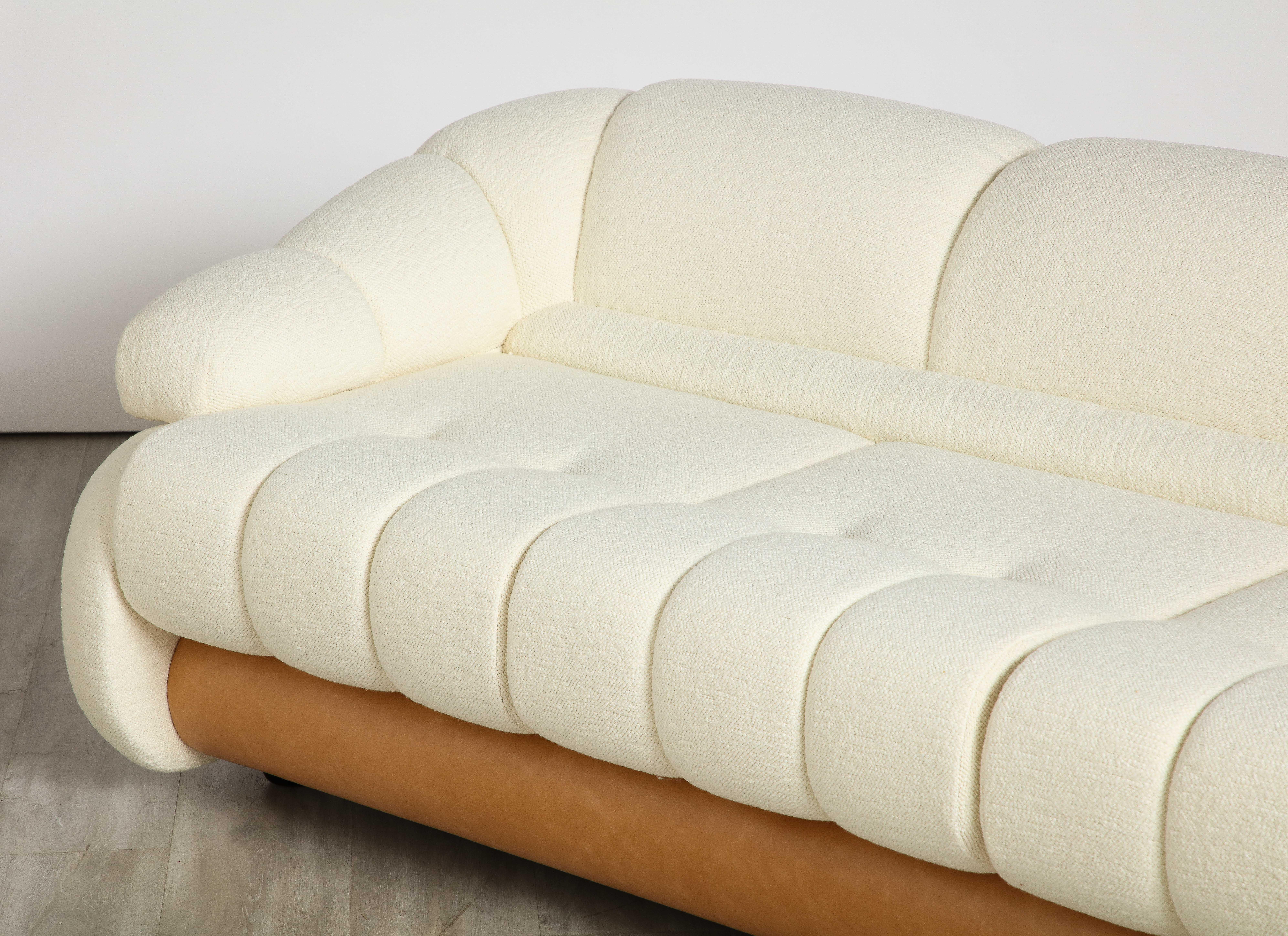 Adriano Piazzesi Italian 1970's Channel Tufted Sofa For Sale 8