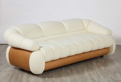 Adriano Piazzesi Italian 1970's Channel Tufted Sofa