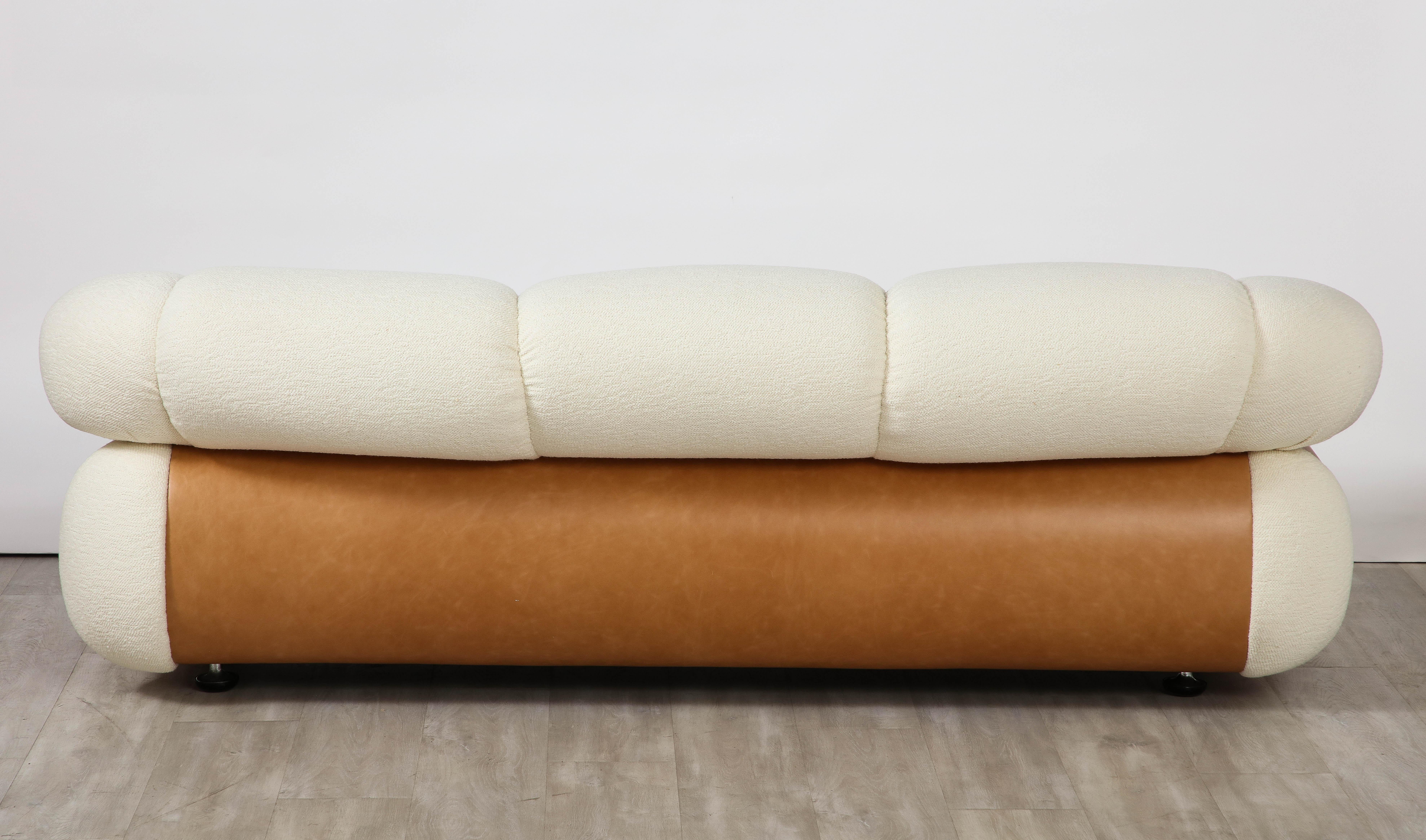 Adriano Piazzesi Italian 1970's Channel Tufted Sofa For Sale 3